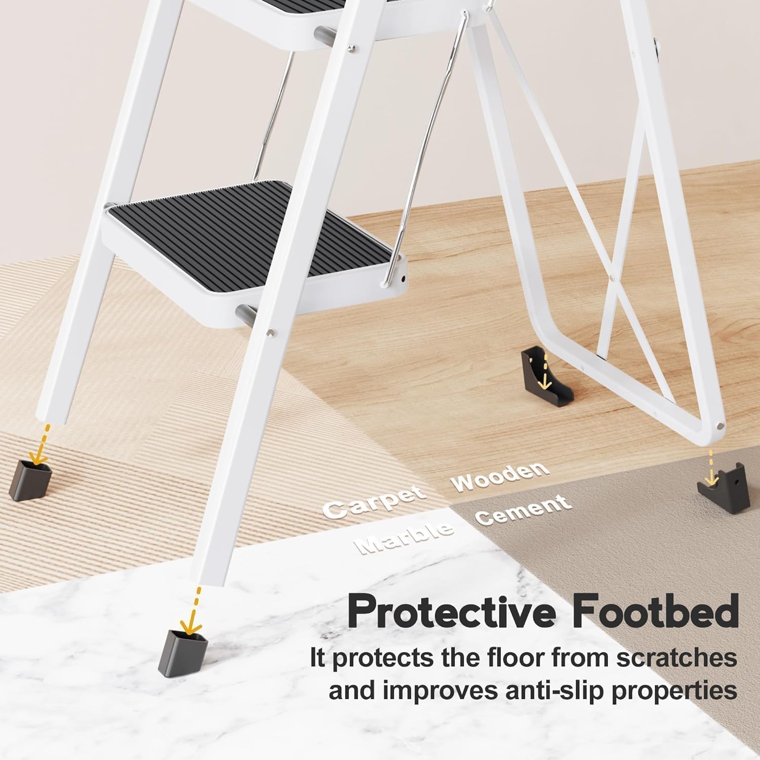 Thumbnail 6 de HBTower Folding Step Ladder, 4-Step