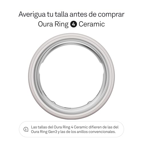 Detalle de Oura Ring 4 Ceramic Cloud (Talla 7) | Averigua tu talla con el kit de tallaje