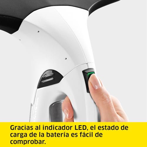 Detalle de KÄRCHER WV 2 Plus N: Limpiadora de cristales a batería con dos boquillas y detergente (35 min de autonomía)