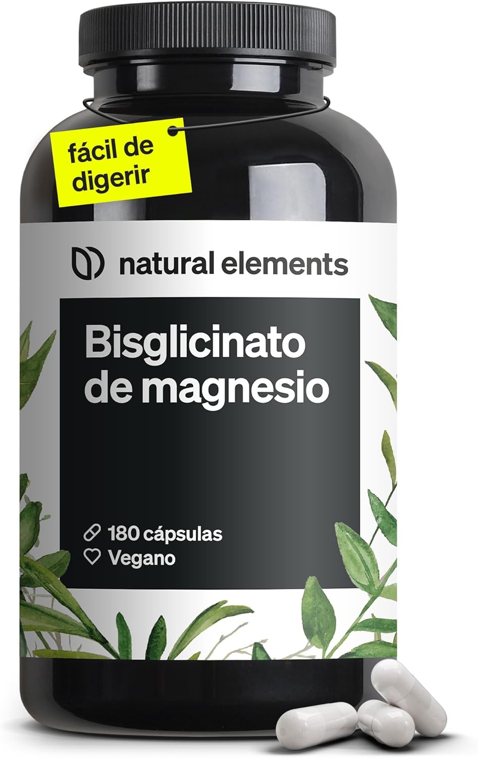 Detalle de Glicinato de Magnesio KAL - 300 mg 🍃 | 180 cápsulas, vegano