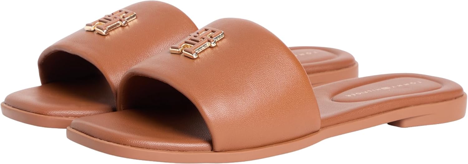 Detalle 2 de Tommy Hilfiger Damen Th Logo Hardware Leather Mule FW0FW09292 – Flache Sandalen