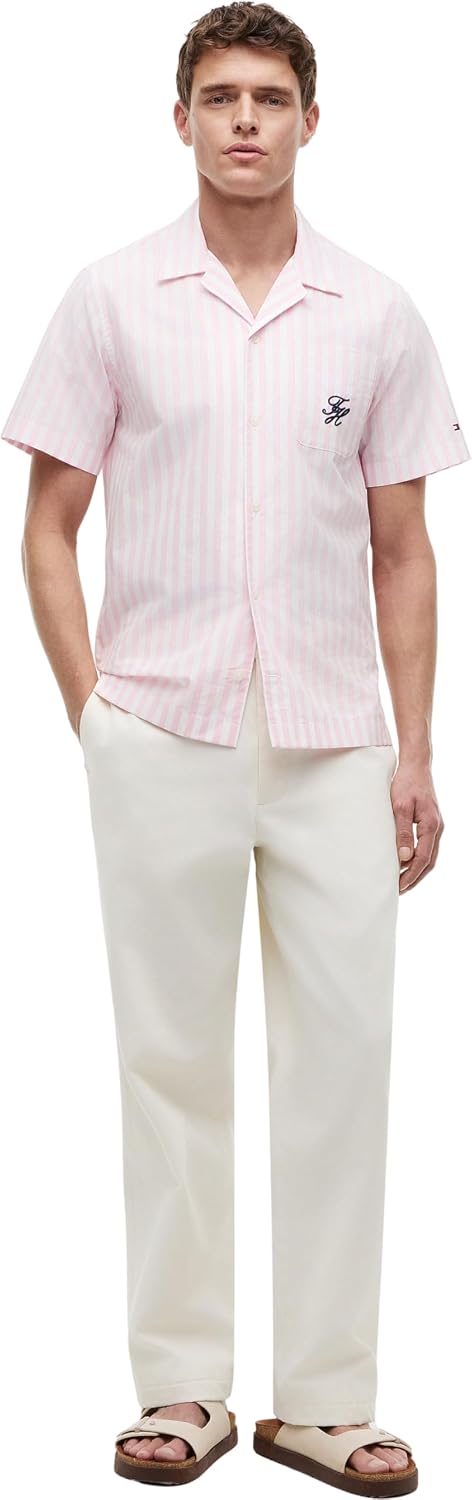Detalle de Tommy Hilfiger Men's Papertouch Pop STP Sslv Shirt – Mw0mw42986