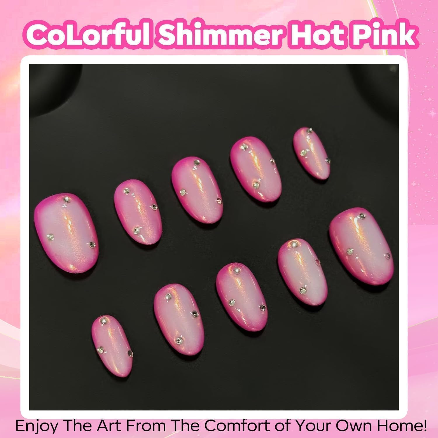 Detalle 2 de modelones Hot Pink Gel Nail Polish, 15 mL UV/LED Soak-Off