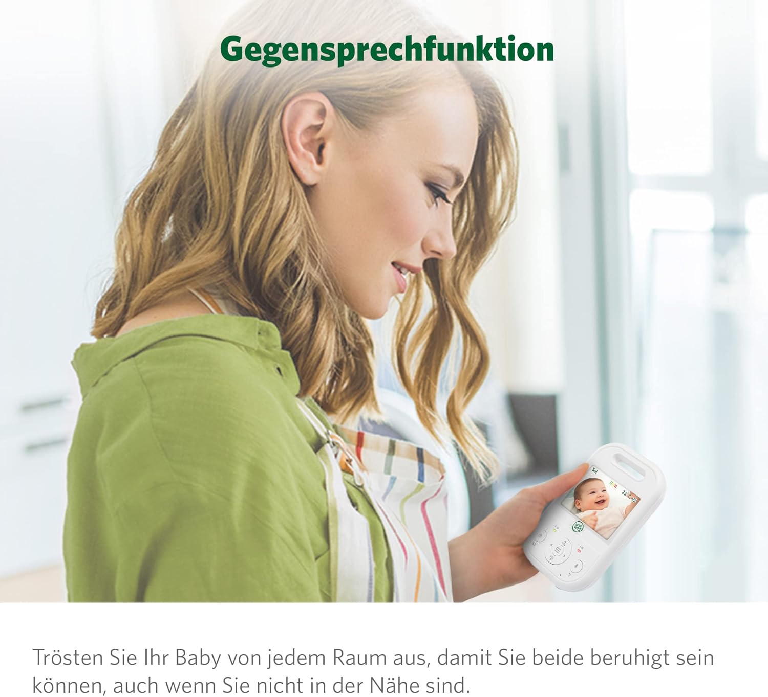 Thumbnail 6 de LeapFrog LF2513 Video Baby Monitor No WiFi – 2,8 Zoll IPS LCD, Pan & Tilt, Nachtsicht, 300 m Reichweite
