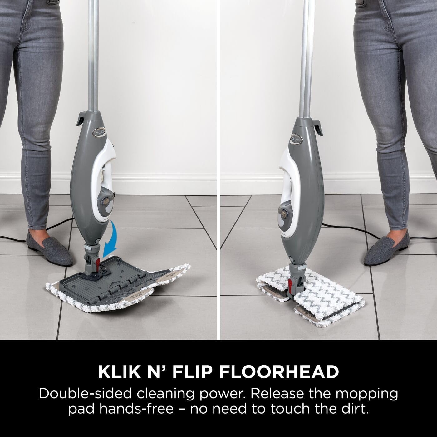 Thumbnail 2 de Shark Floor & Handheld Steam Cleaner S6005UK (Grey/White) – steam mop with Klik n’ Flip and lift-away