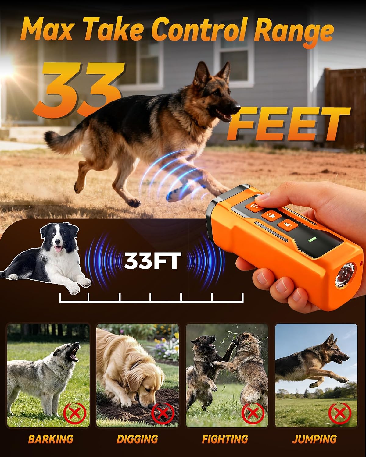 Detalle de IZNiK Ultrasonic Dog Bark Deterrent with 6 Modes