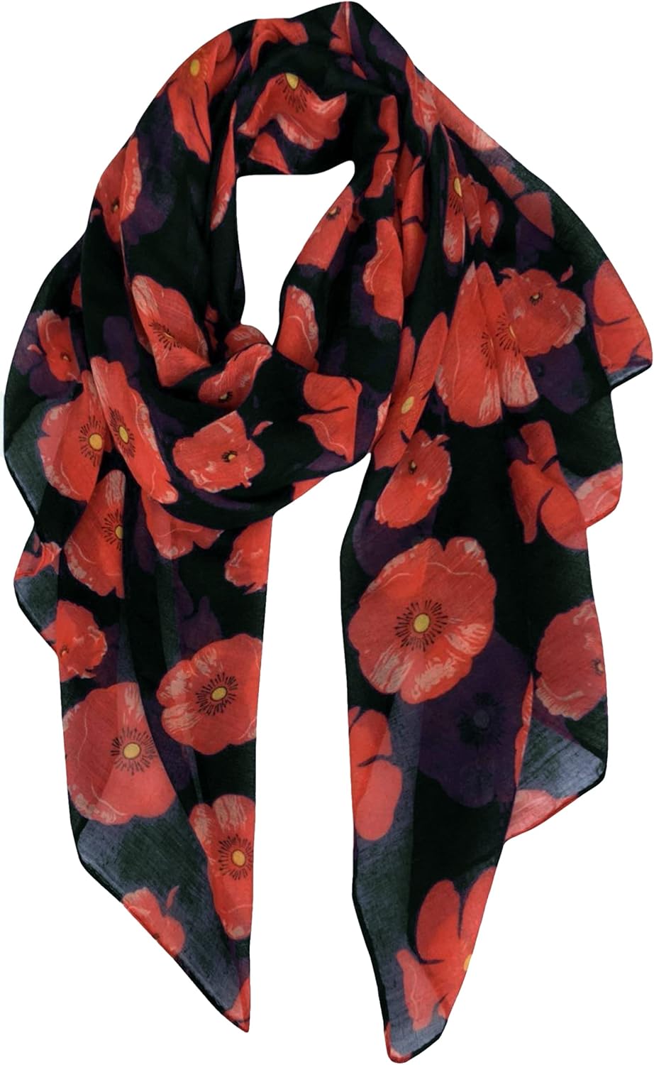 Thumbnail 3 de World of Shawls Women’s Lightweight Fashion Scarf with Bird & Floral Print