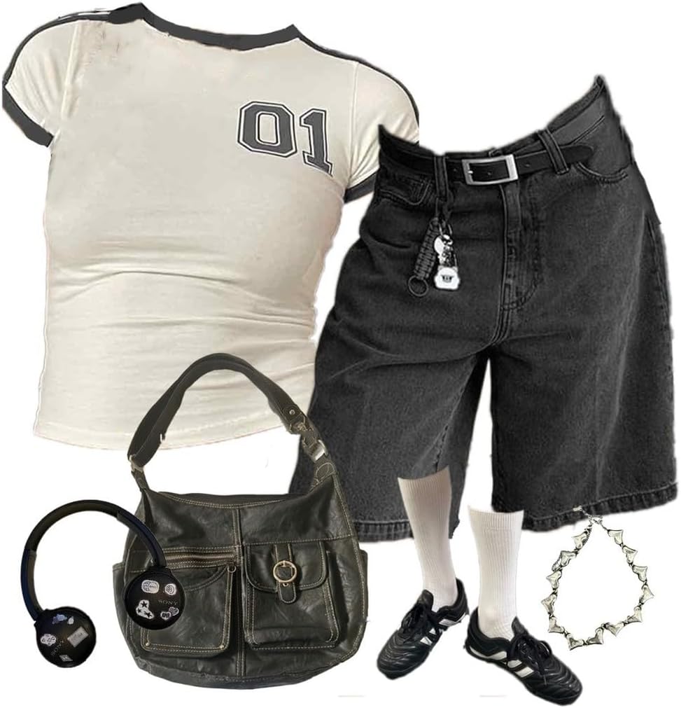 Thumbnail 4 de EMMIOL Baggy Jeans Shorts Damen – Mid-Low Waist, Denim Stretch