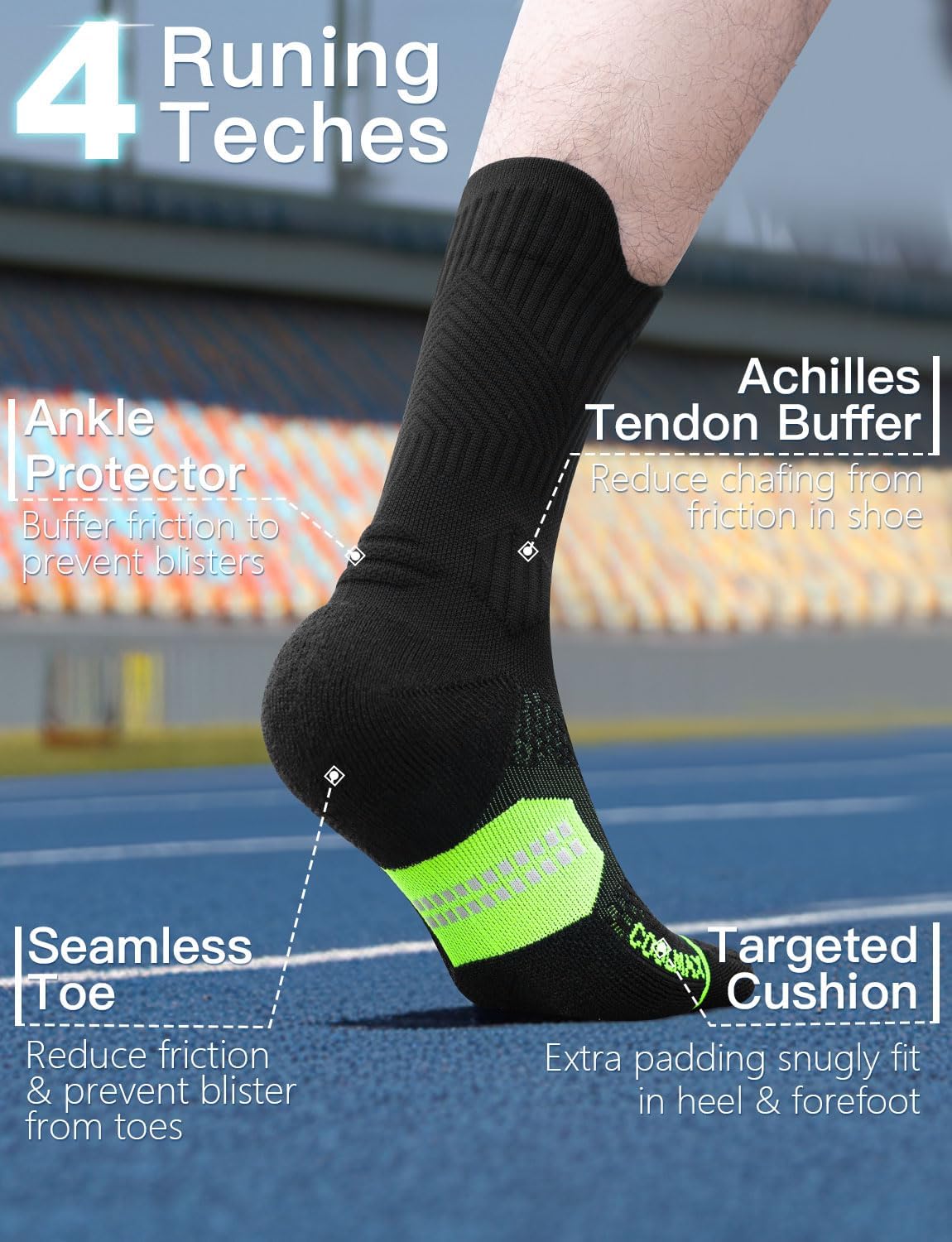 Detalle 2 de Juclise Compression Crew Socks