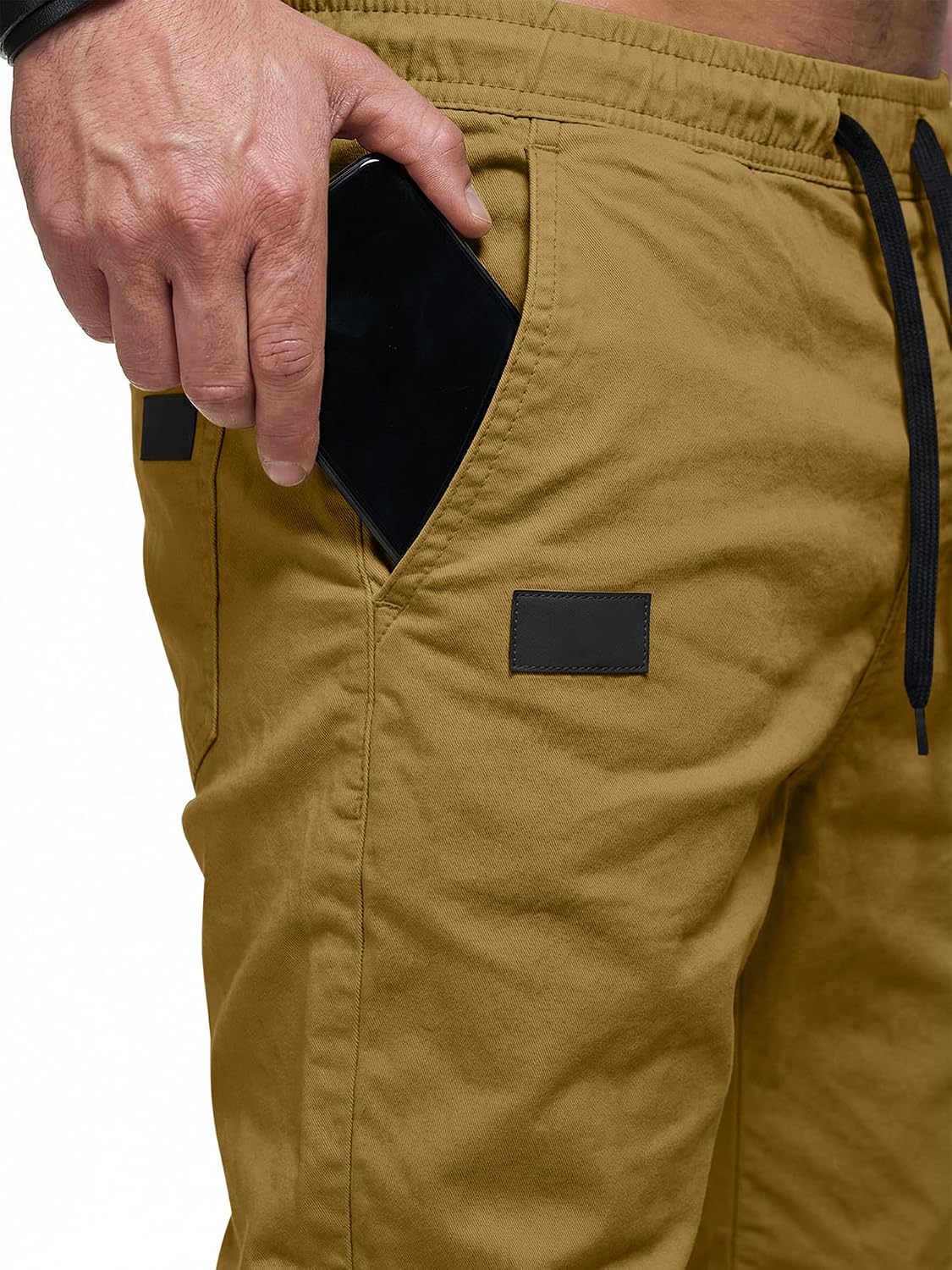 Thumbnail 6 de JMIERR ZM5M771124-P-T01 Men’s Twill Jogger Pants, Stretch Cotton, Tapered Fit