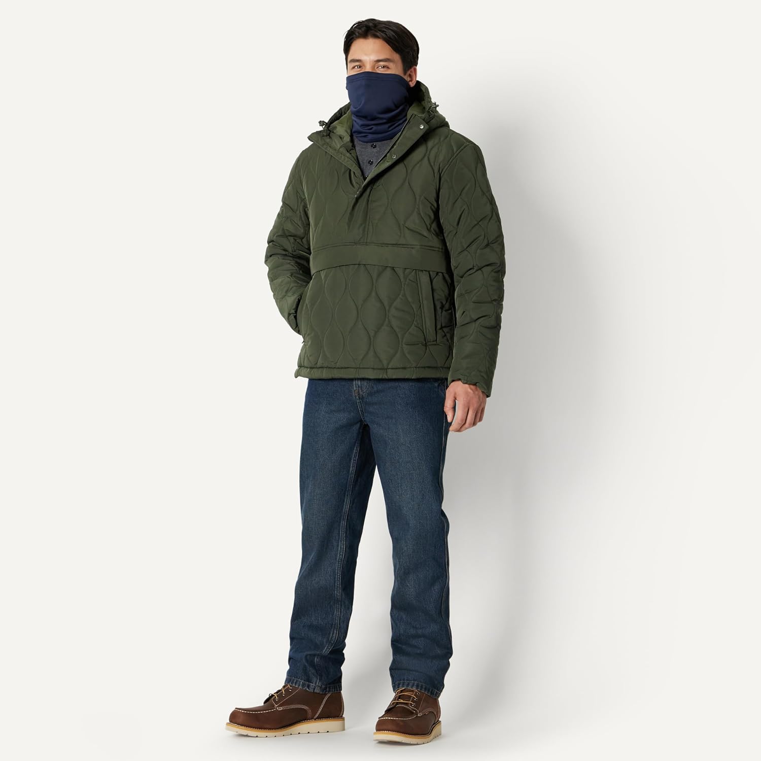 Detalle de Amazon Essentials Men’s Microfleece Neck Gaiter (Pack of 2) – non-slip warm neck coverage