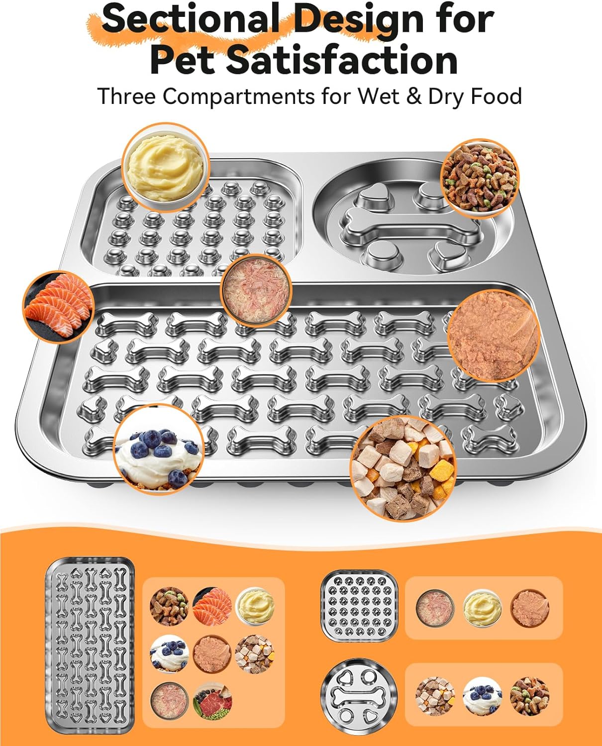 Detalle de Stainless Steel Lick Mats for Dogs with Scraper – FEELNEEDY slow feeder lick mat for anxiety support