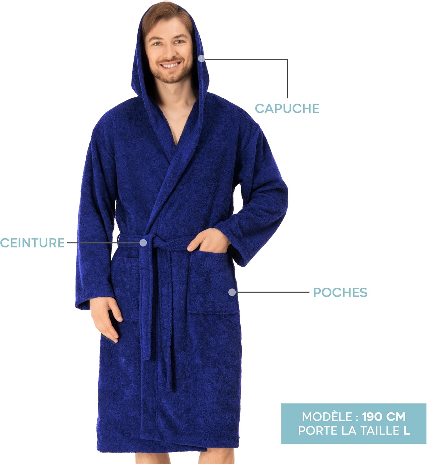 Detalle de Twinzen Peignoir de bain 100% coton đź§–