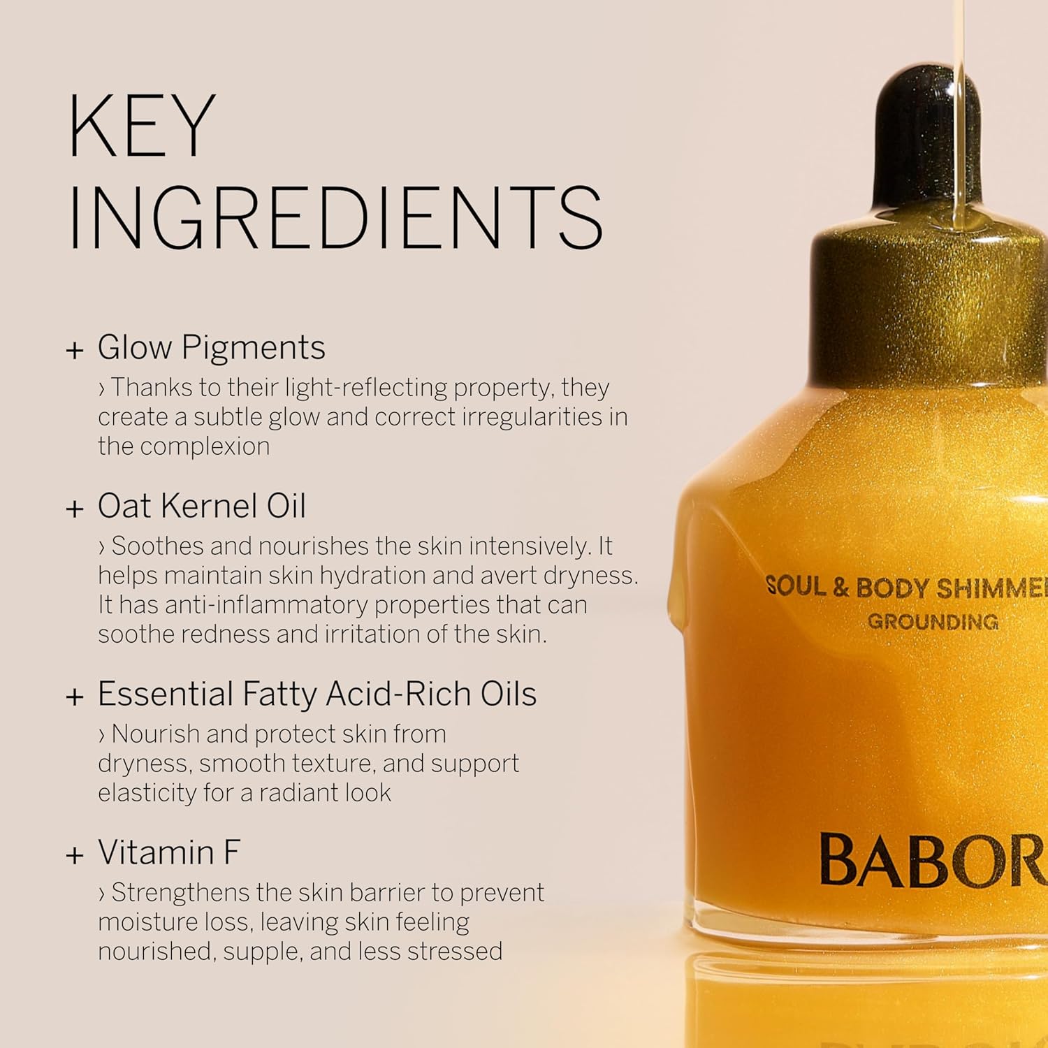 Detalle de BABOR Soul & Body Schimmeröl – Goldener Glow