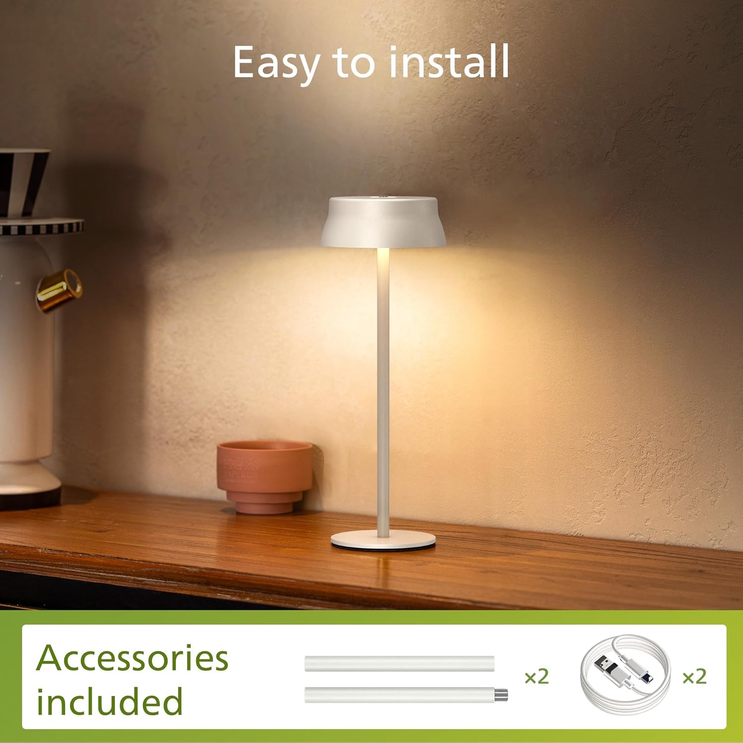 Thumbnail 5 de Philips Cordless Table Lamp: Portable Outdoor LED Desk Light with Touch Control