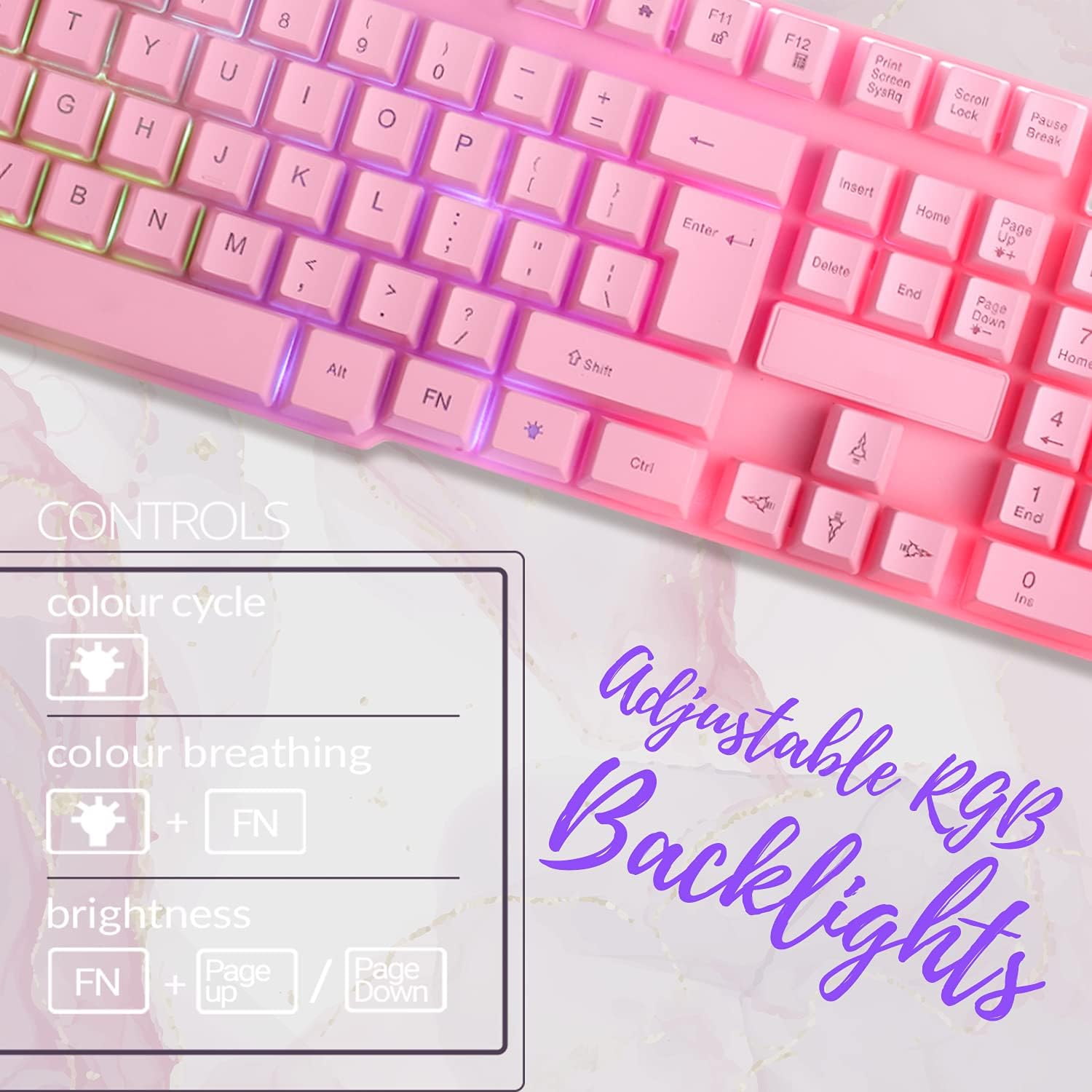 Thumbnail 2 de Hornet RX-250 4in1 pink gaming bundle