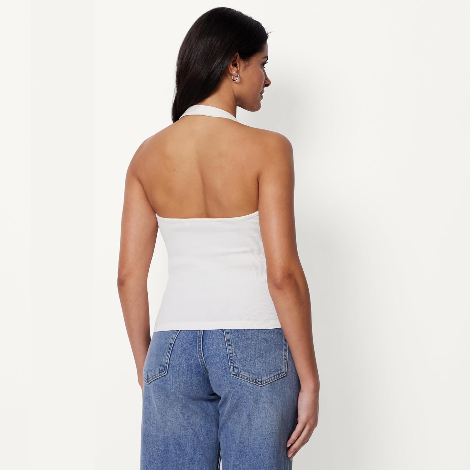 Detalle de Amazon Essentials Women's Slim-Fit Ribbed Halter Top