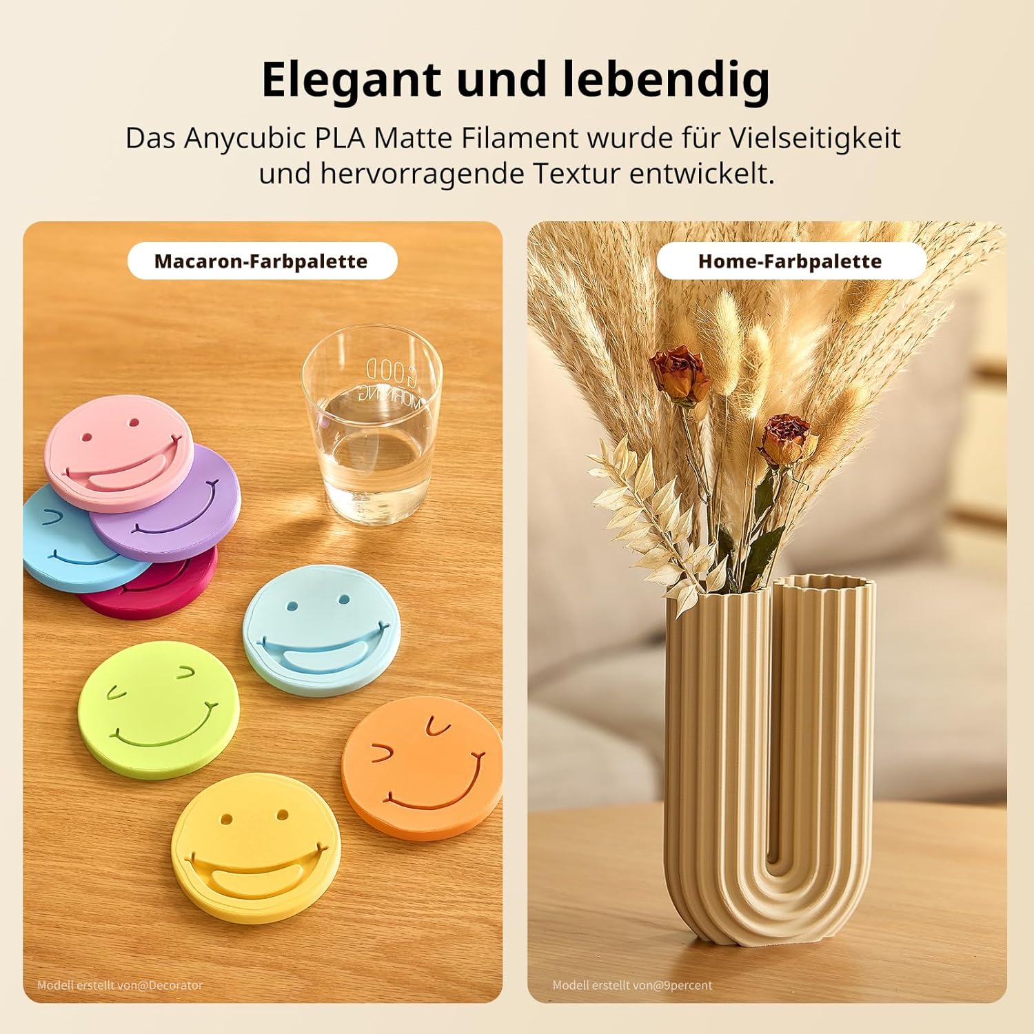 Thumbnail 2 de ANYCUBIC Matte PLA Filament 1,75 mm – 1 kg, edle matte Oberfläche und geringe Schichtlinien