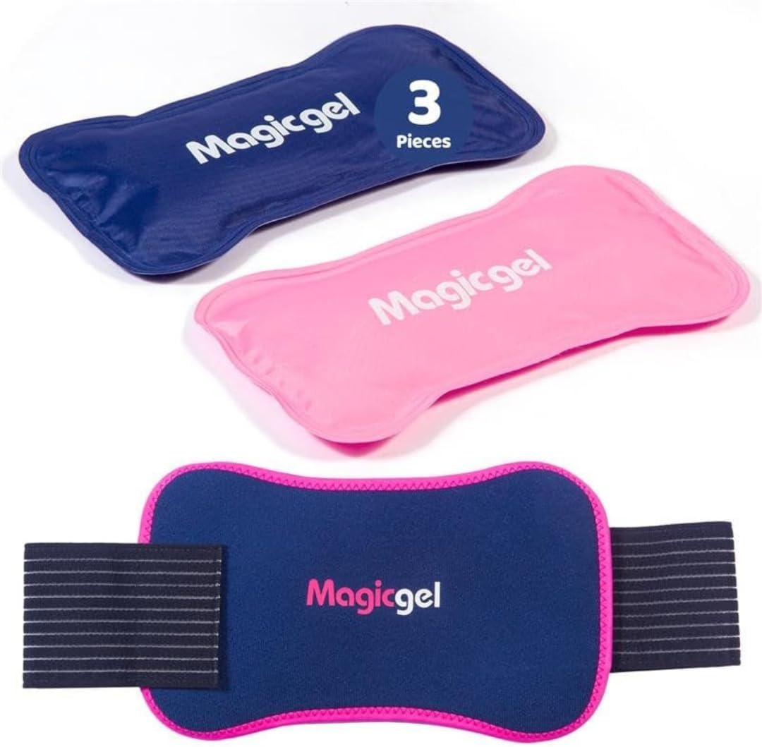 Magic Gel poche de glace en gel réutilisable avec sangle (28x14 cm) – lot de 2