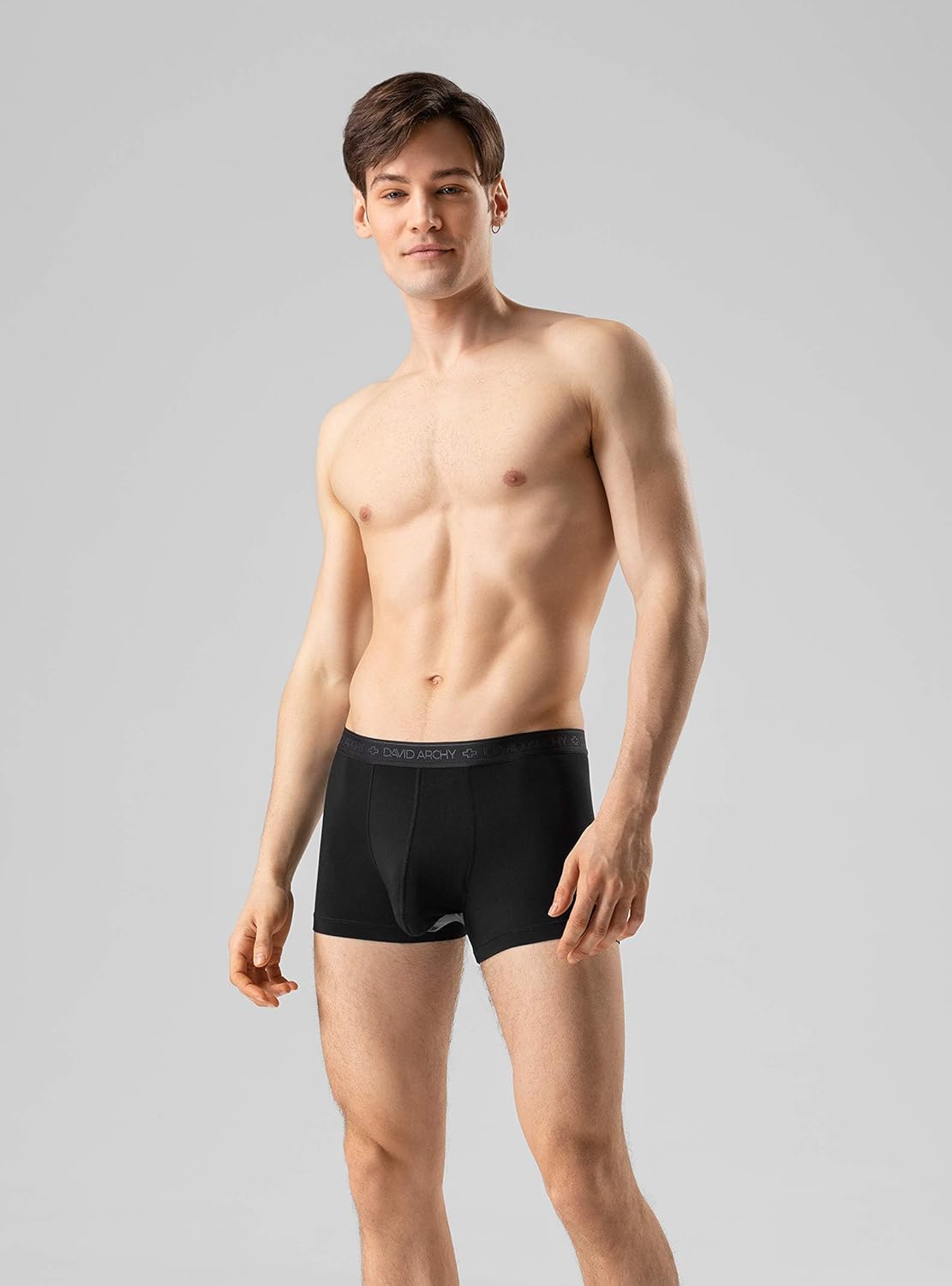 Detalle 2 de DAVID ARCHY Men’s Modal Dual Pouch Boxer Briefs & Trunks (3 or 4-Pack) for Breathable Anti-Chafe Comfort