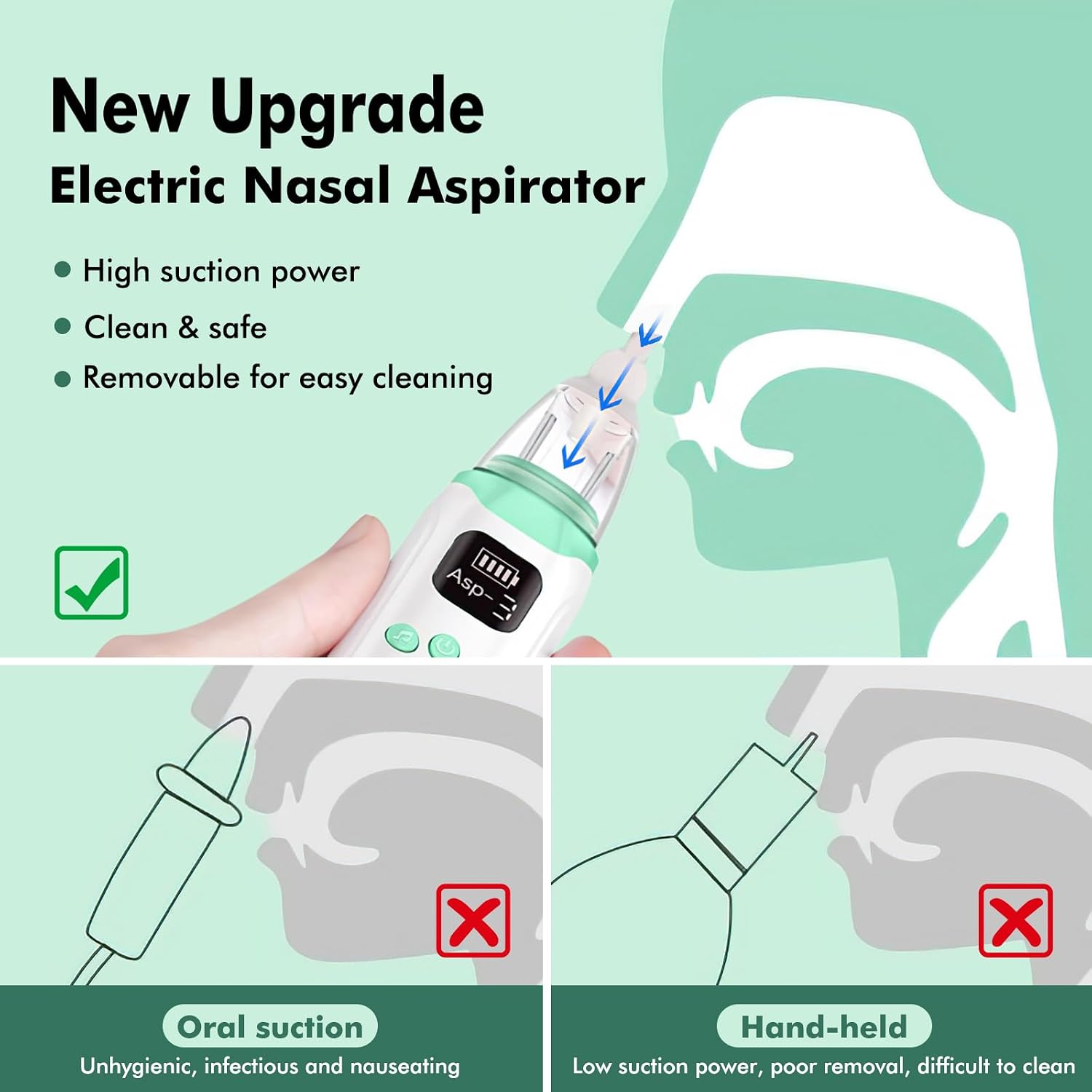 Detalle 2 de DIHOOM Nasal Aspirator with 3 Silicone Tips