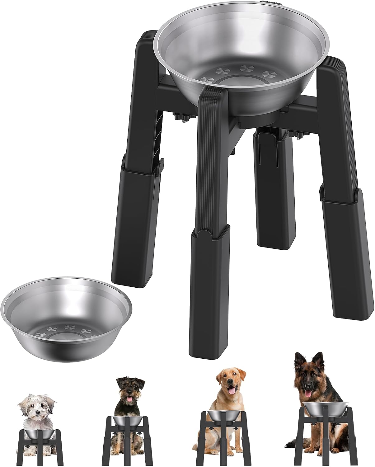 Detalle de JUNSPOW Hundenapfhalterung 20 kg 🐾