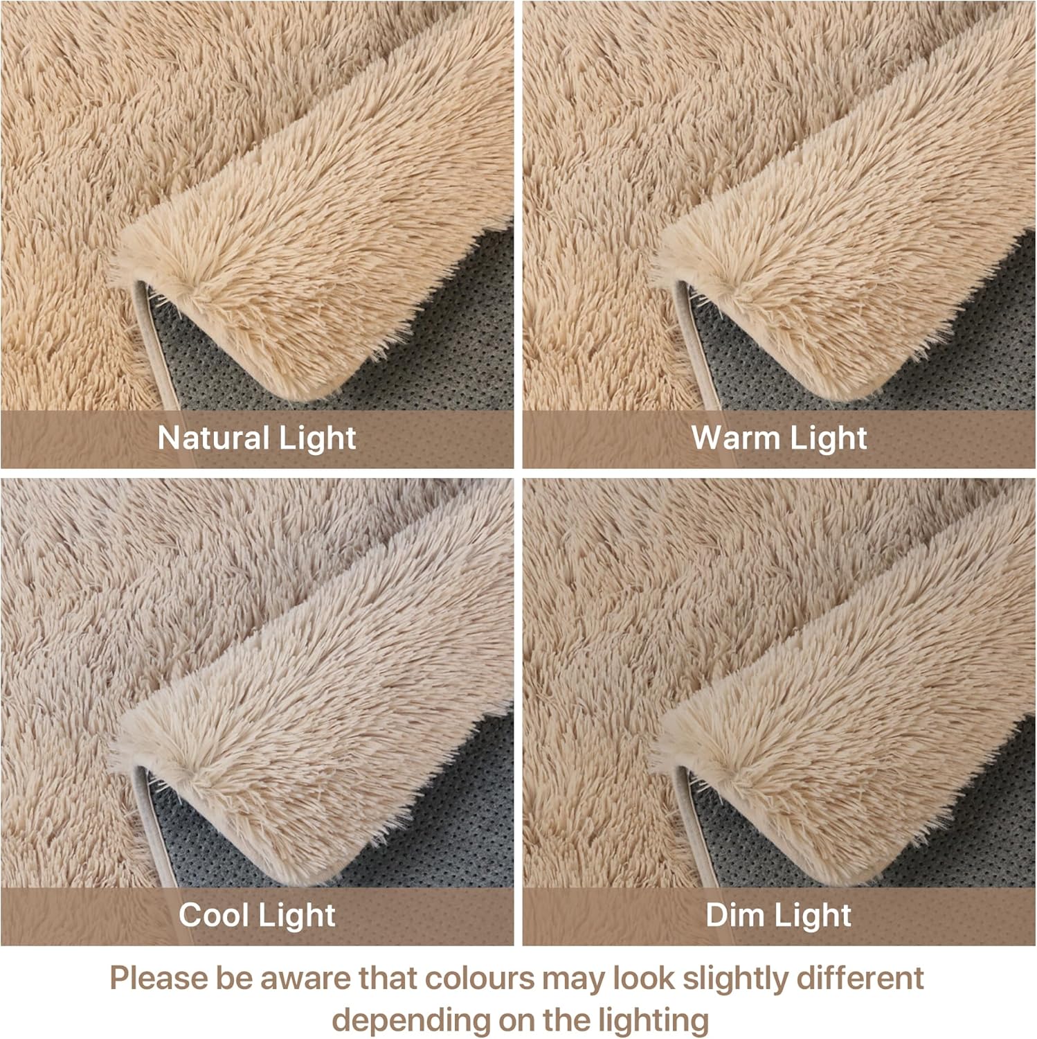 Thumbnail 4 de BEIMO tapis shaggy 120x170 cm beige sable