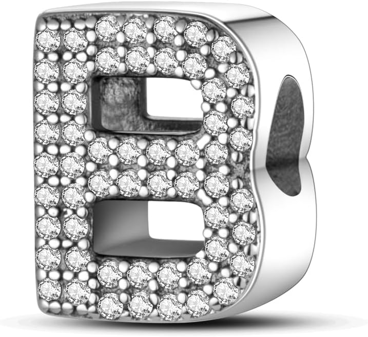 Thumbnail 1 de CQWVB Buchstabe Charm Anhänger A–Z aus 925 Sterling Silber – kompatibel mit Pandora- und europäischen Armbändern