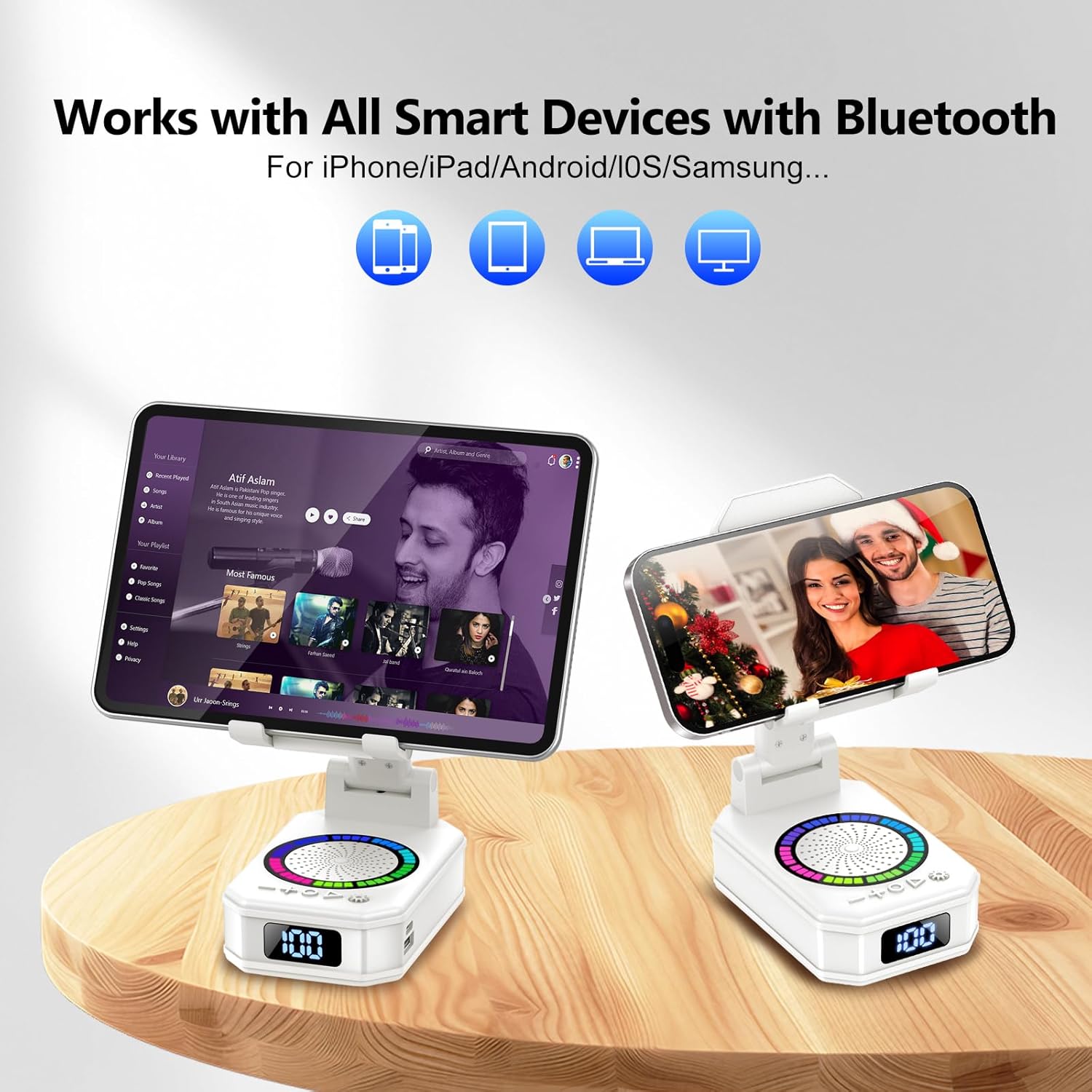 Thumbnail 6 de 4-in-1 Phone Stand with Bluetooth Speaker