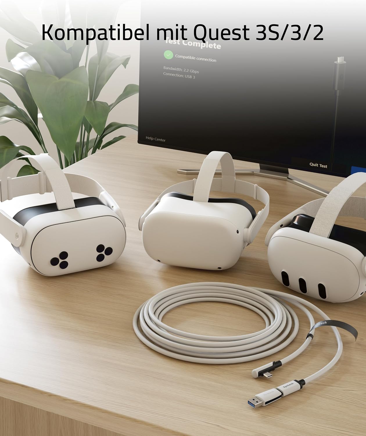 Thumbnail 5 de Syntech 5 m Link-Kabel mit USB-3.0-Adapter für Meta Quest 3/3S/2/Pro & Pico 4