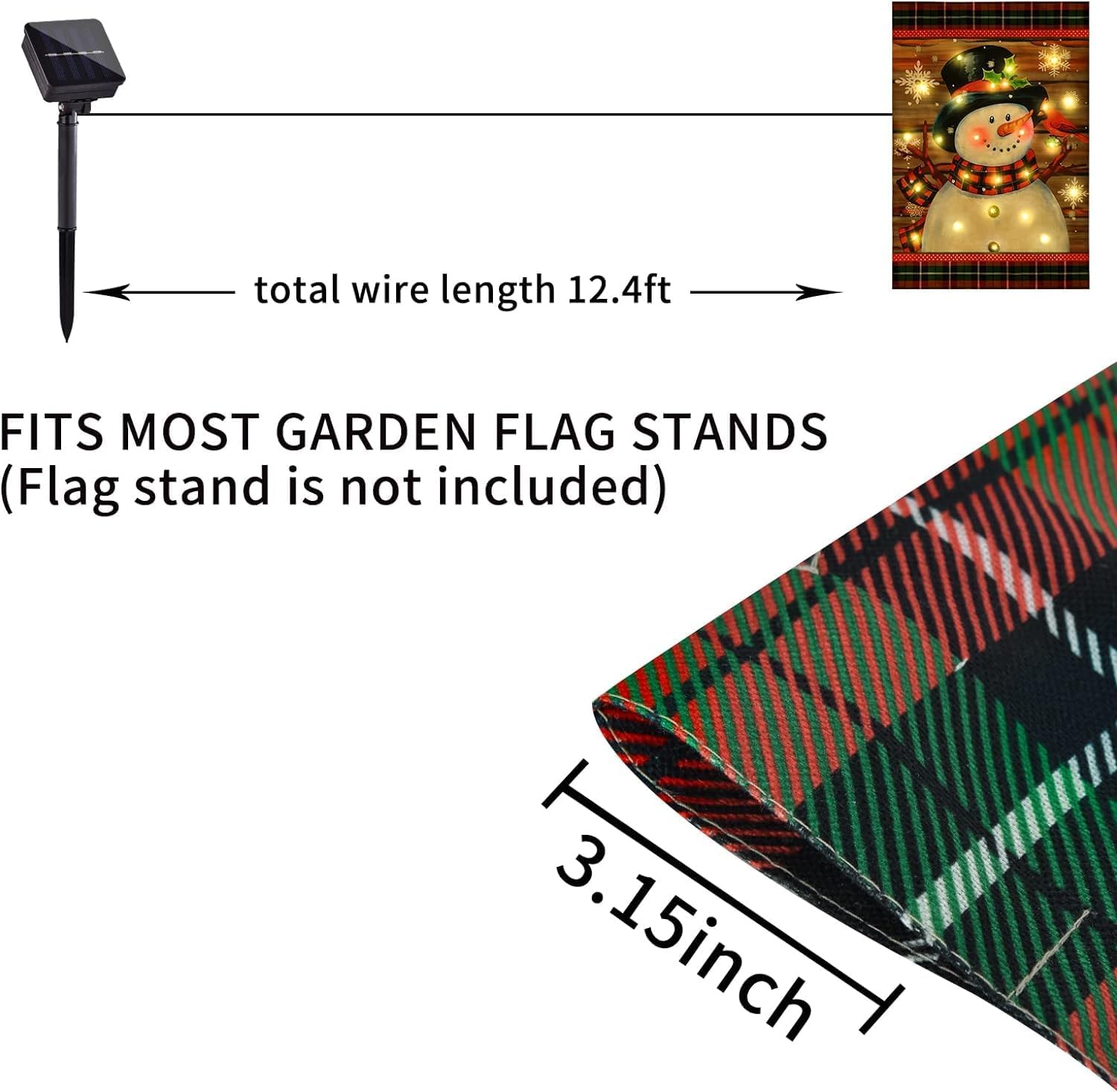 Thumbnail 6 de Christmas Garden Flag, 12 x 18 in