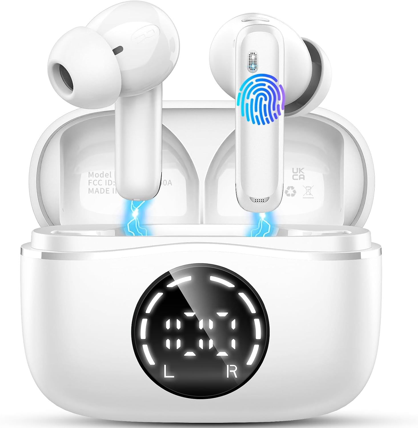 Detalle de Auriculares Inalámbricos Bluetooth 5.4 HiFi Estéreo Donerton – 48 h de autonomía, IP7 y carga rápida