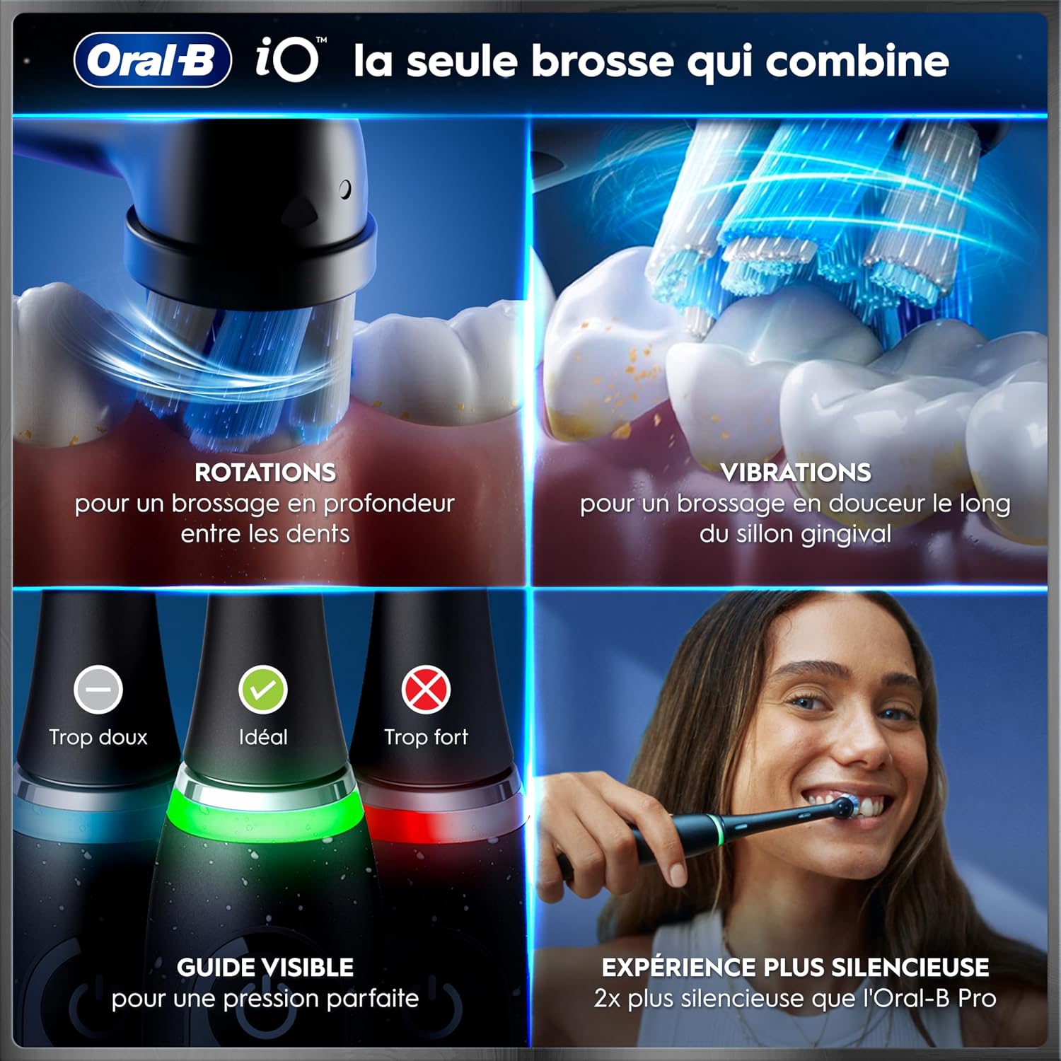 Detalle 2 de Oral-B iO 9 brosse électrique 7 modes 🪥