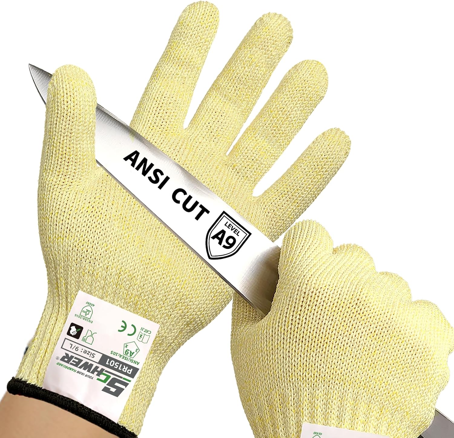 Detalle de Schwer SlicePro PR1501 Cut-Resistant Food-Grade Gloves, ANSI A9, Medium