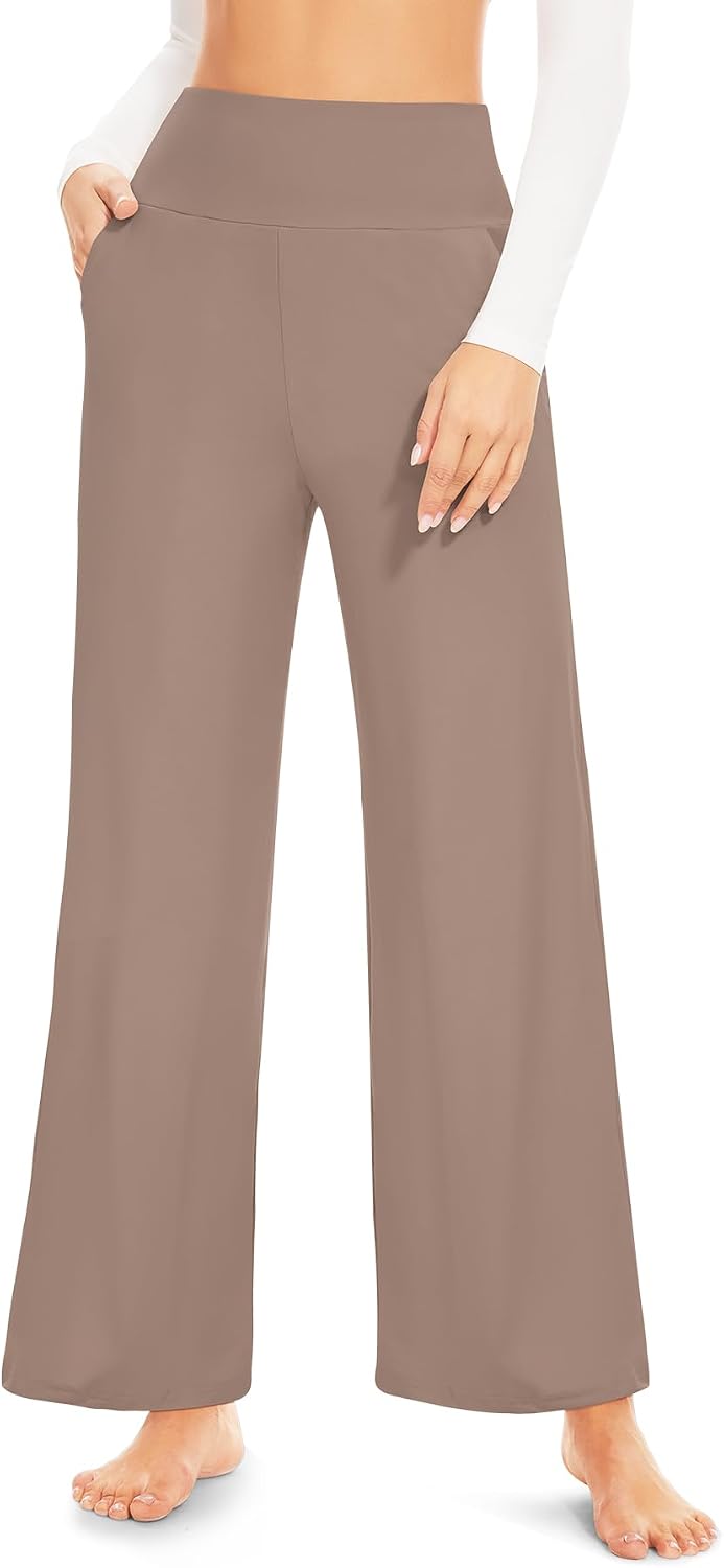 Detalle 2 de ACTINPUT Yoga Pants Wide Leg Trousers, High Waisted with Pockets