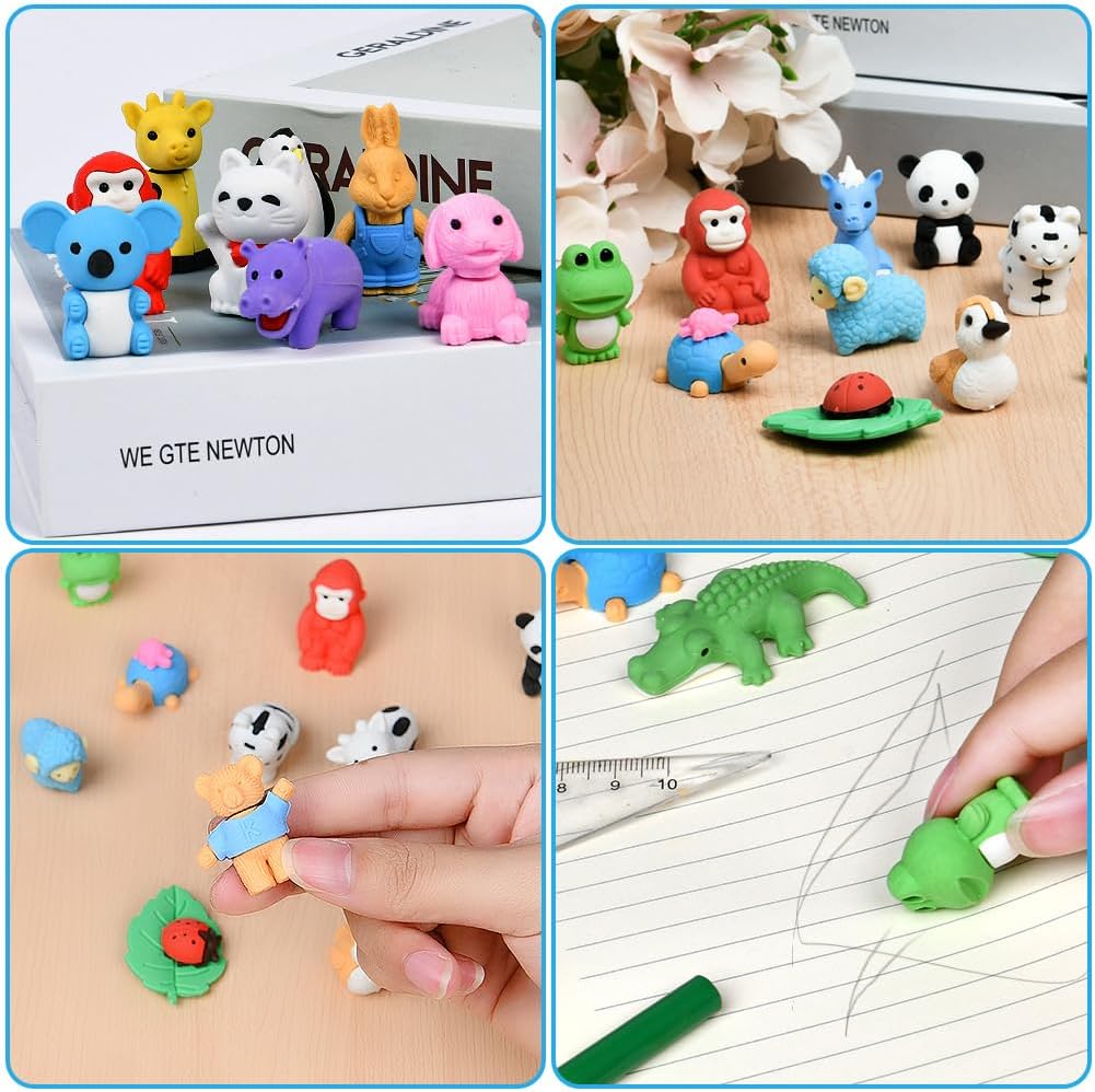 Thumbnail 4 de OFFCUP Gommes Fantaisie – 17 gommes animaux colorées et démontables