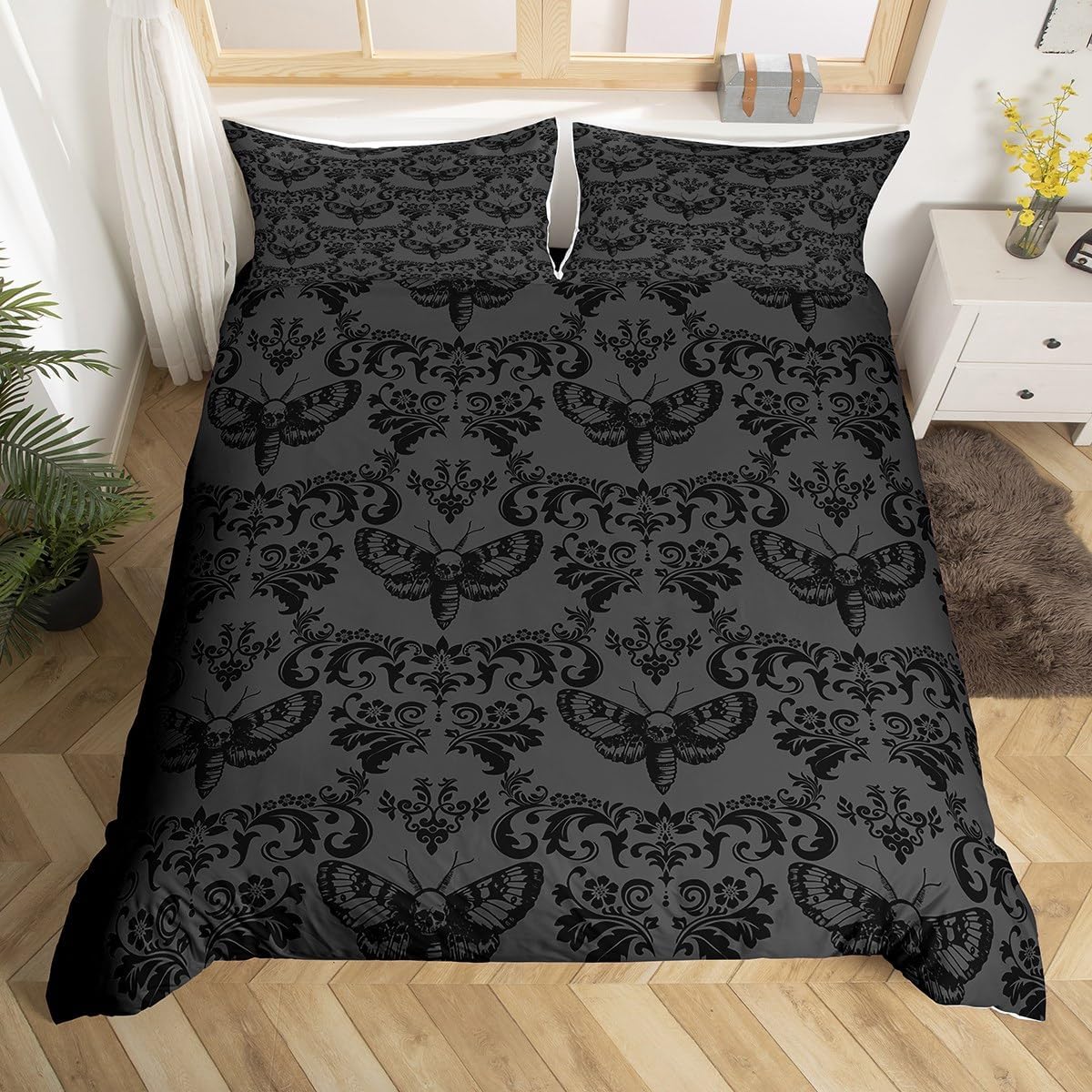 Thumbnail 6 de Homewish Exotic Gothic Bettwäsche 2-teilig 135x200 / 80x80 - Mikrofaser, 100% Polyester, Verdunkelungseffekt im gotischen Design