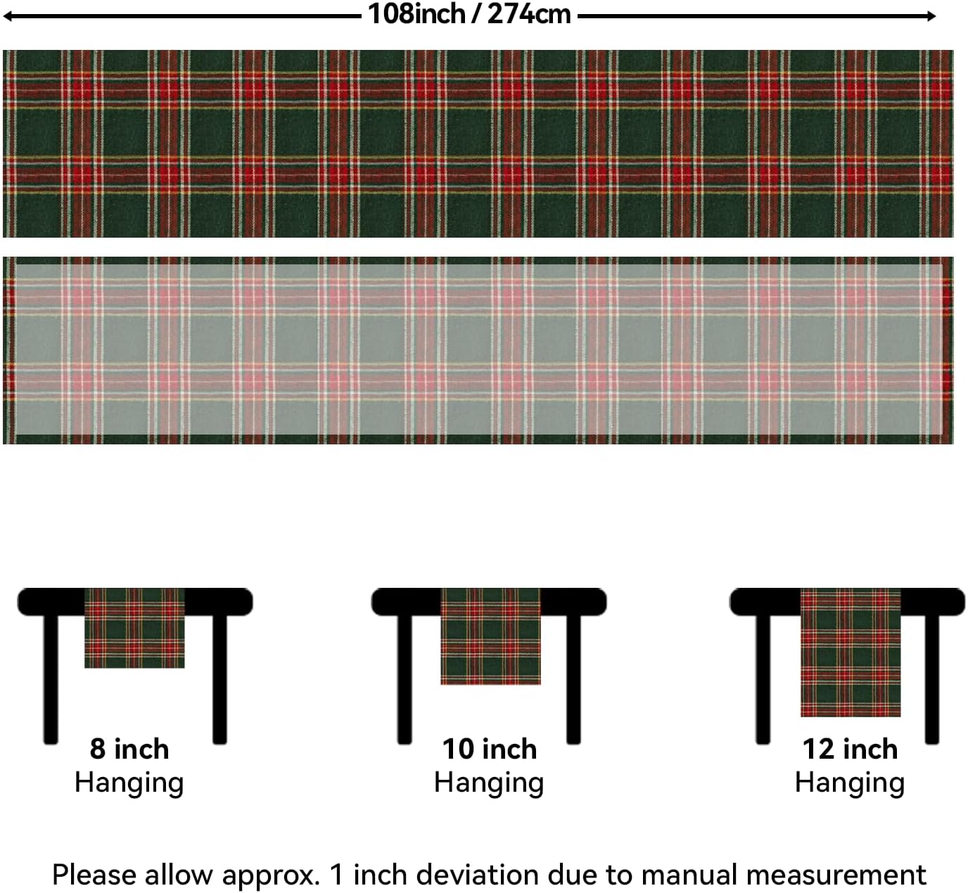 Thumbnail 4 de Softalker Christmas Table Runner, 13 x 108 Inch