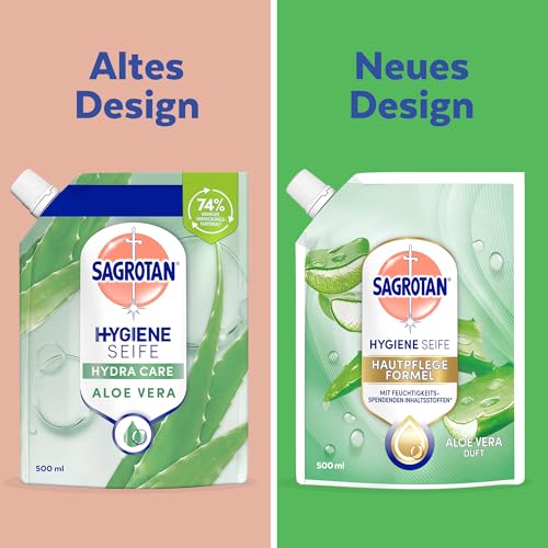 Thumbnail 7 de Sagrotan Handseife Nachfüller Aloe Vera, 6 x 500 ml – Feuchtigkeitsspendend und stark gegen Bakterien
