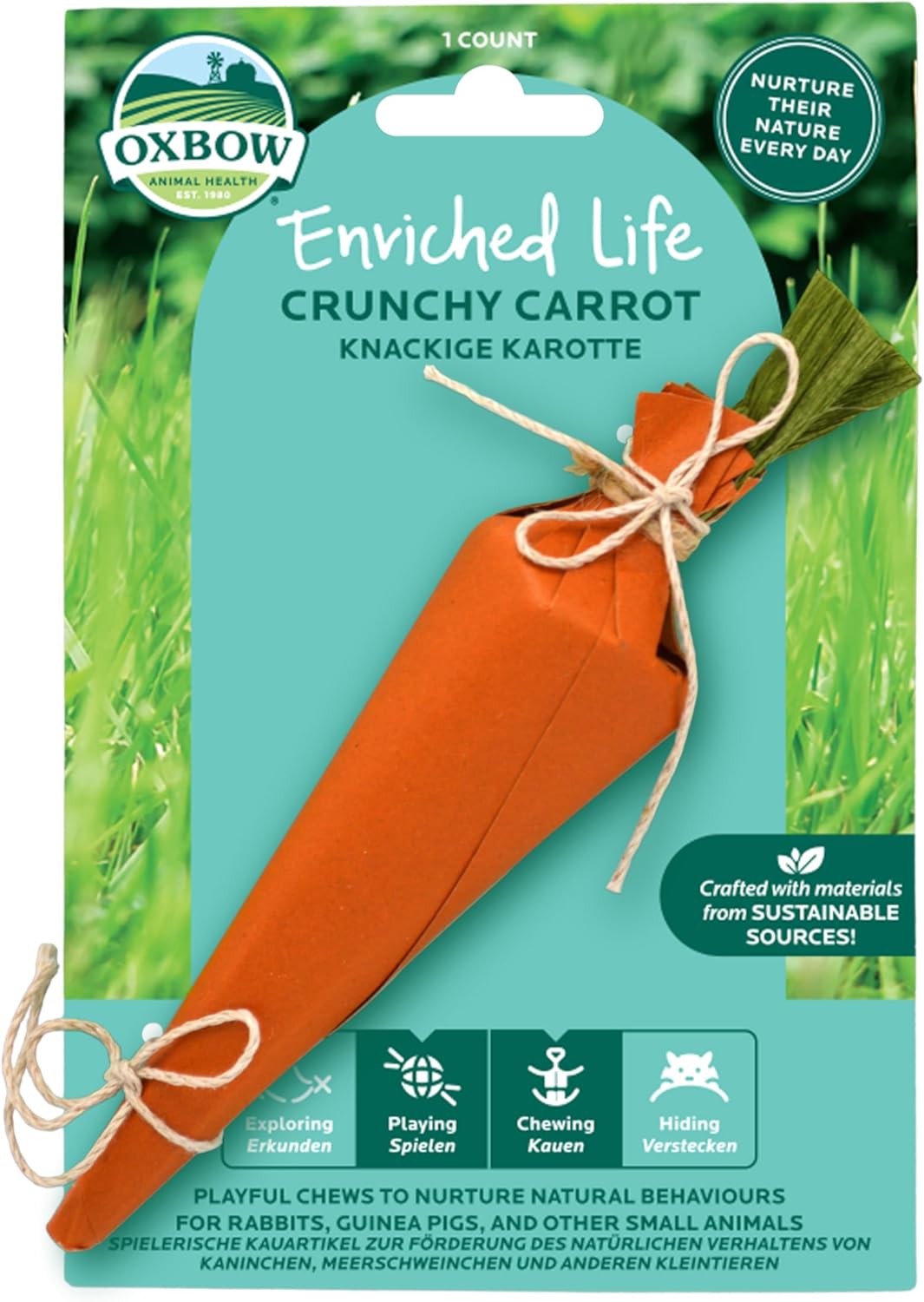 Detalle de Oxbow Enriched Life Wobble Teaser – Jouets interactifs pour lapins et petits rongeurs