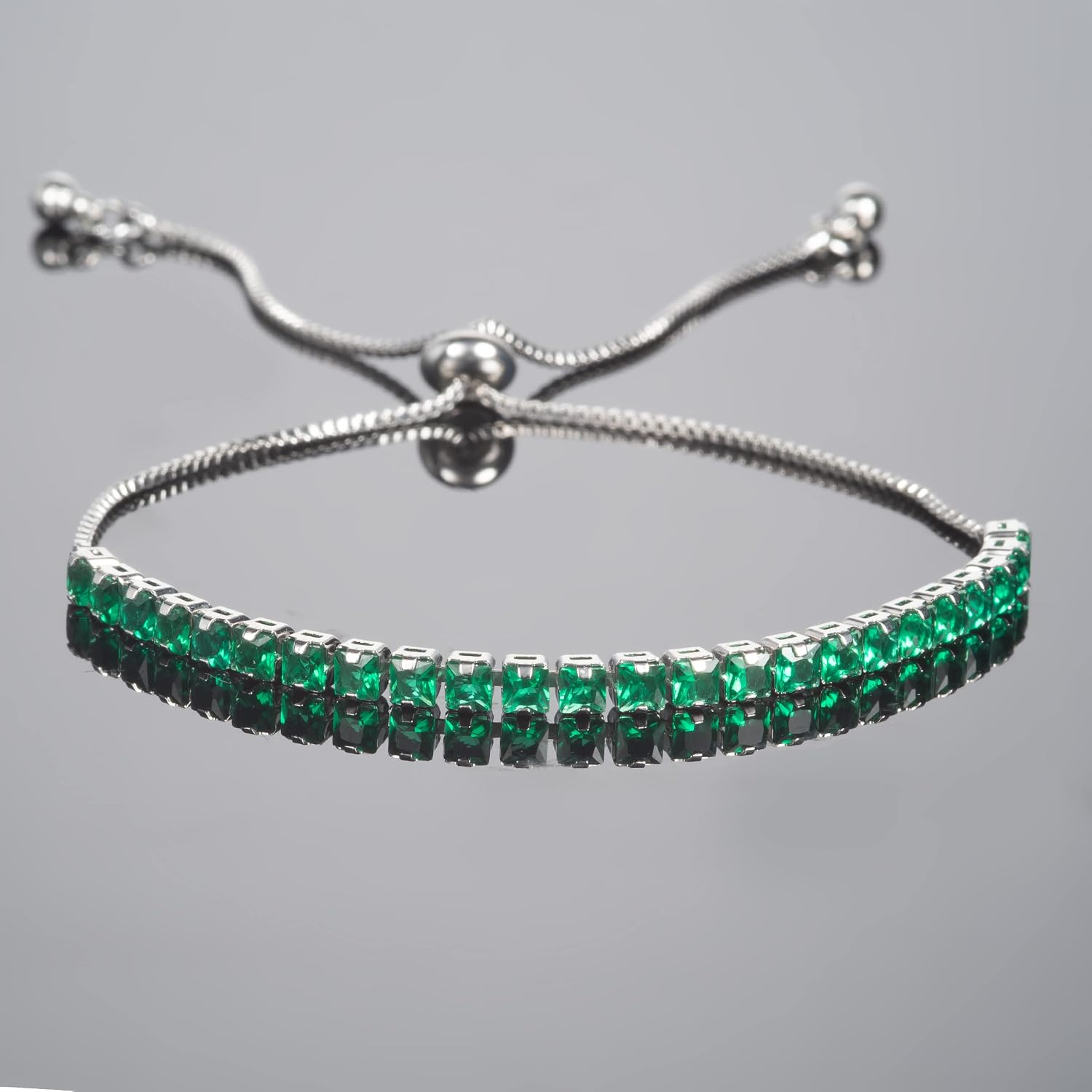 Detalle de ZAVANA Bracciale regolabile da donna e ragazza con zirconi cubici e chiusura a perlina