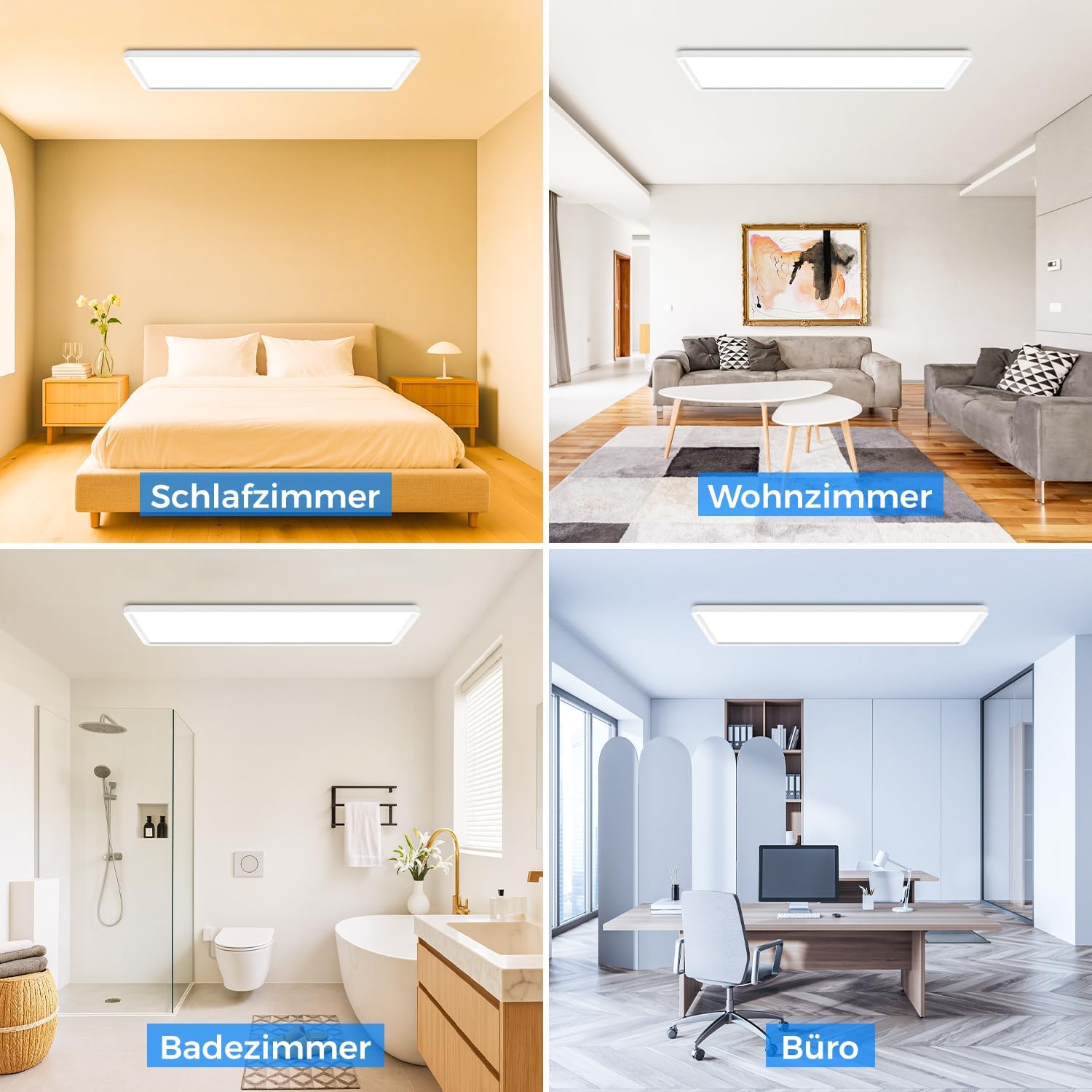 Thumbnail 5 de Pesaur LED Deckenleuchte Flach 58x20cm 3500lm