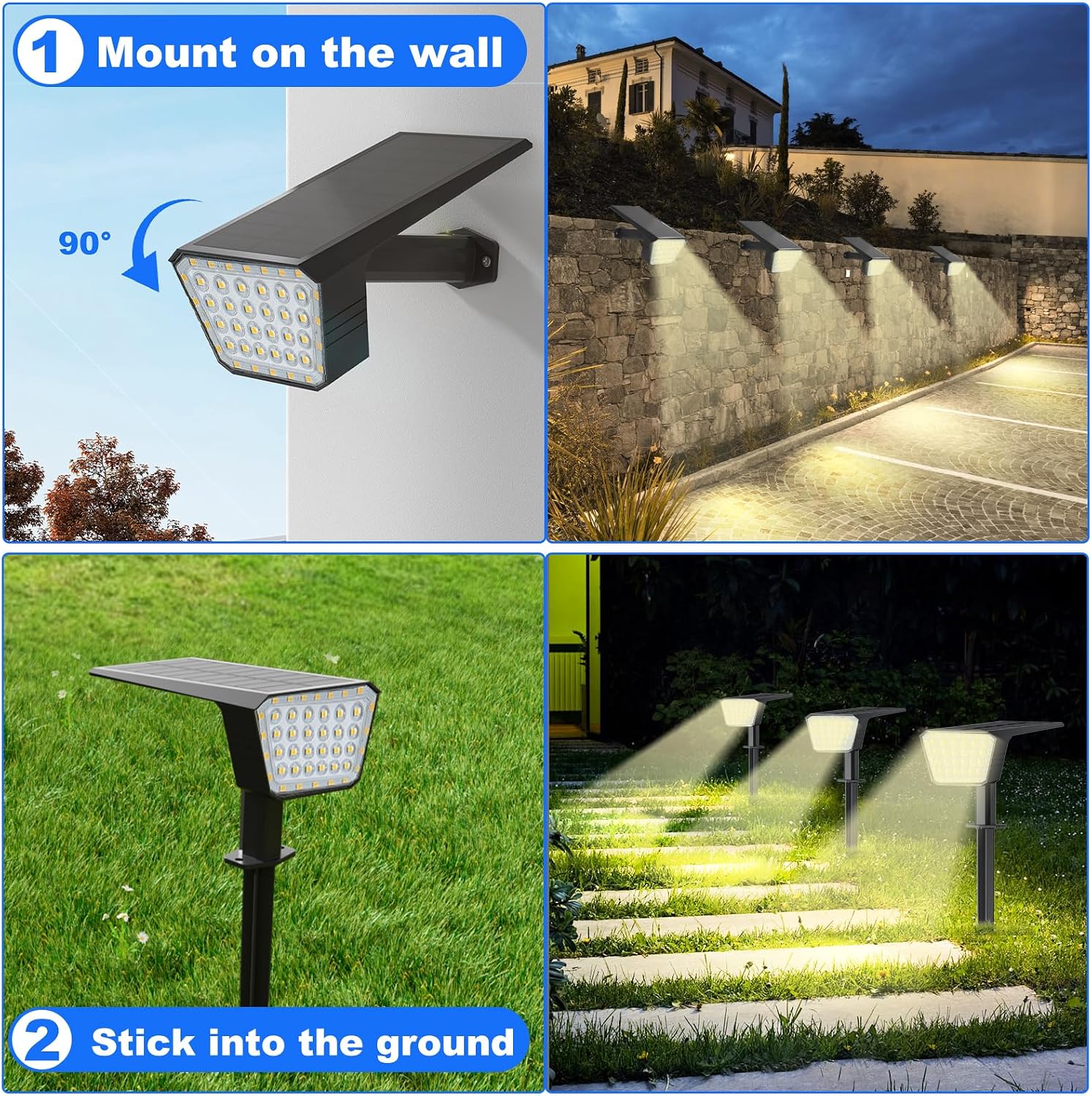 Thumbnail 3 de DEALGADGETS Solar Spotlights, 44 LEDs