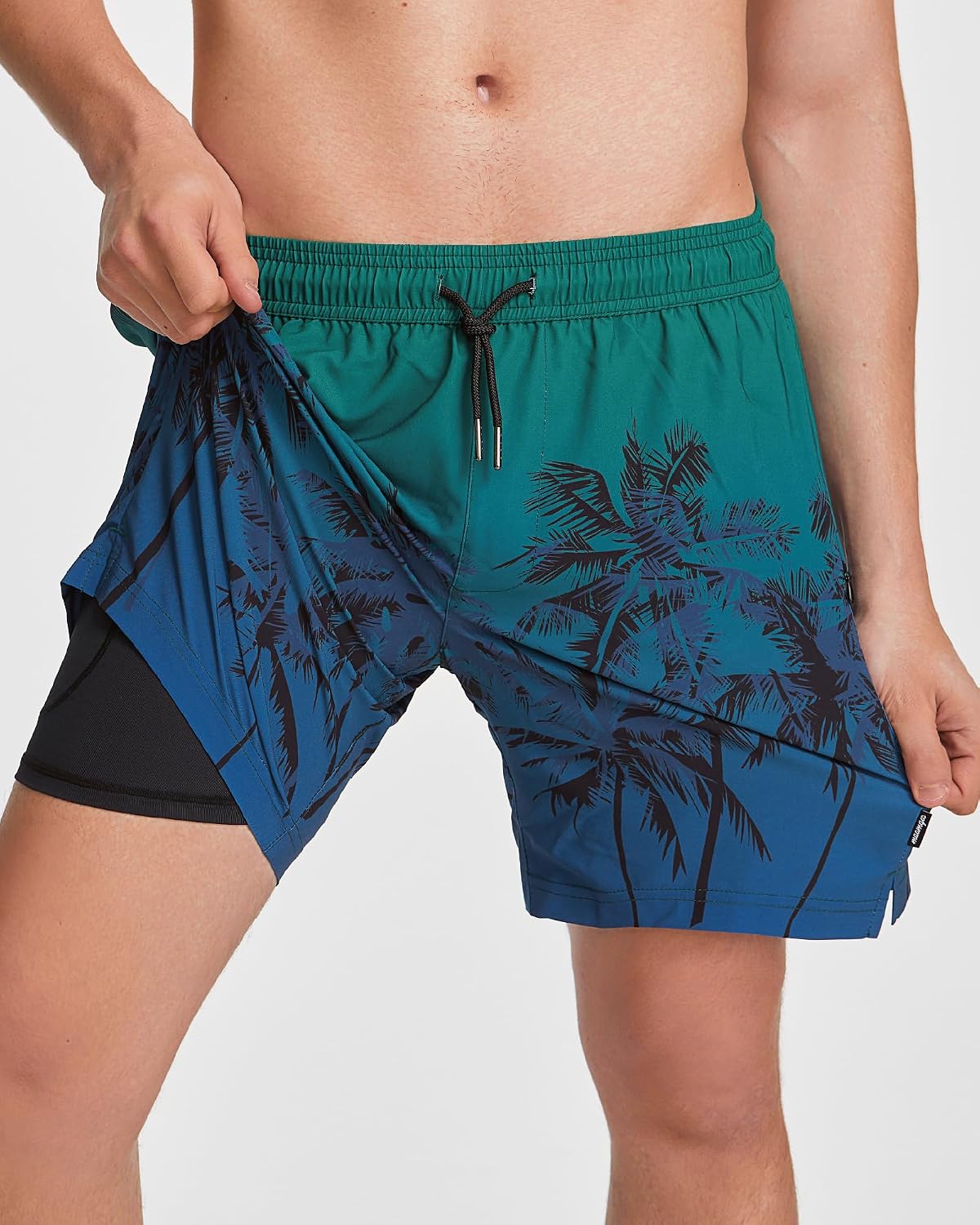 Detalle 2 de MaaMgic 2-in-1 Badeshorts Herren mit 4-Wege-Stretch