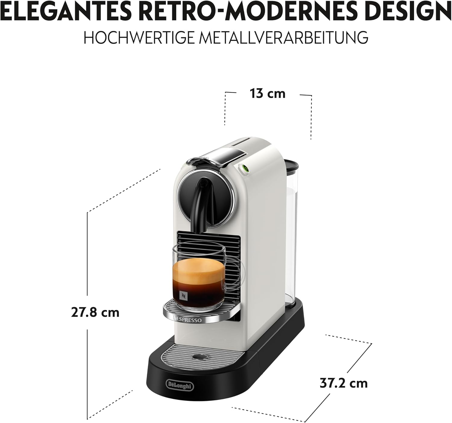Thumbnail 3 de Nespresso De'Longhi EN167.W Citiz Kaffeekapselmaschine – Creme-weiß, 19 bar, Thermoblock, ohne Aeroccino