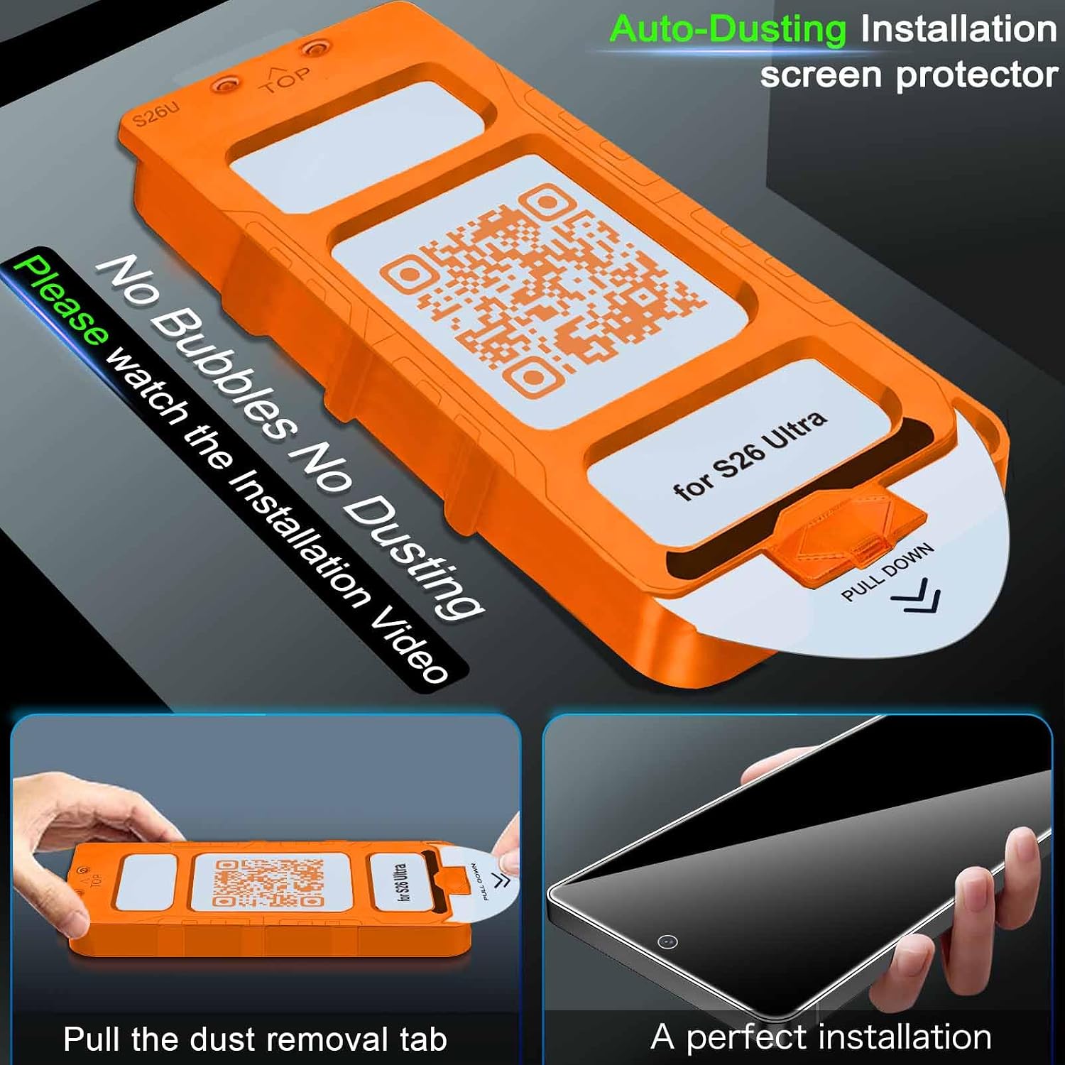 Thumbnail 2 de IMBZBK Auto-Dust Removal Privacy Screen Protector for Samsung Galaxy S26 Ultra (6.9 inch) + 3-Pack Camera Lens Protectors