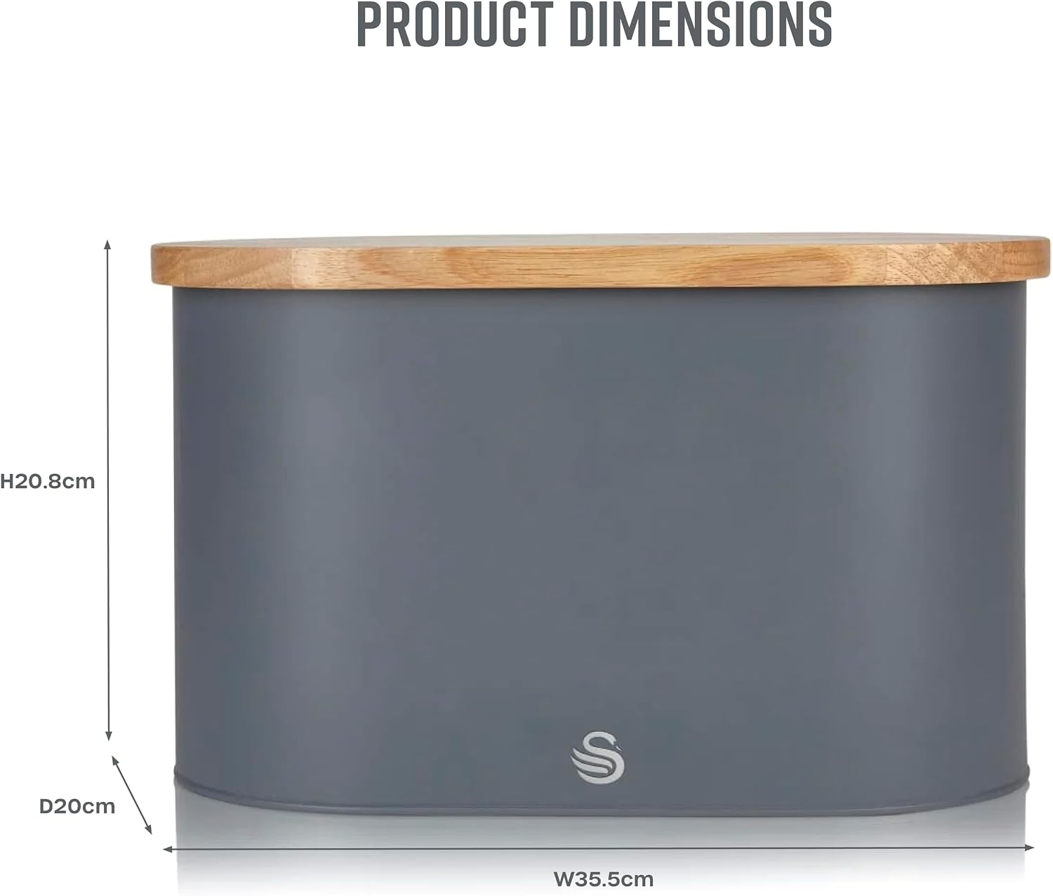 Thumbnail 6 de Swan Nordic Bread Bin with Bamboo Lid