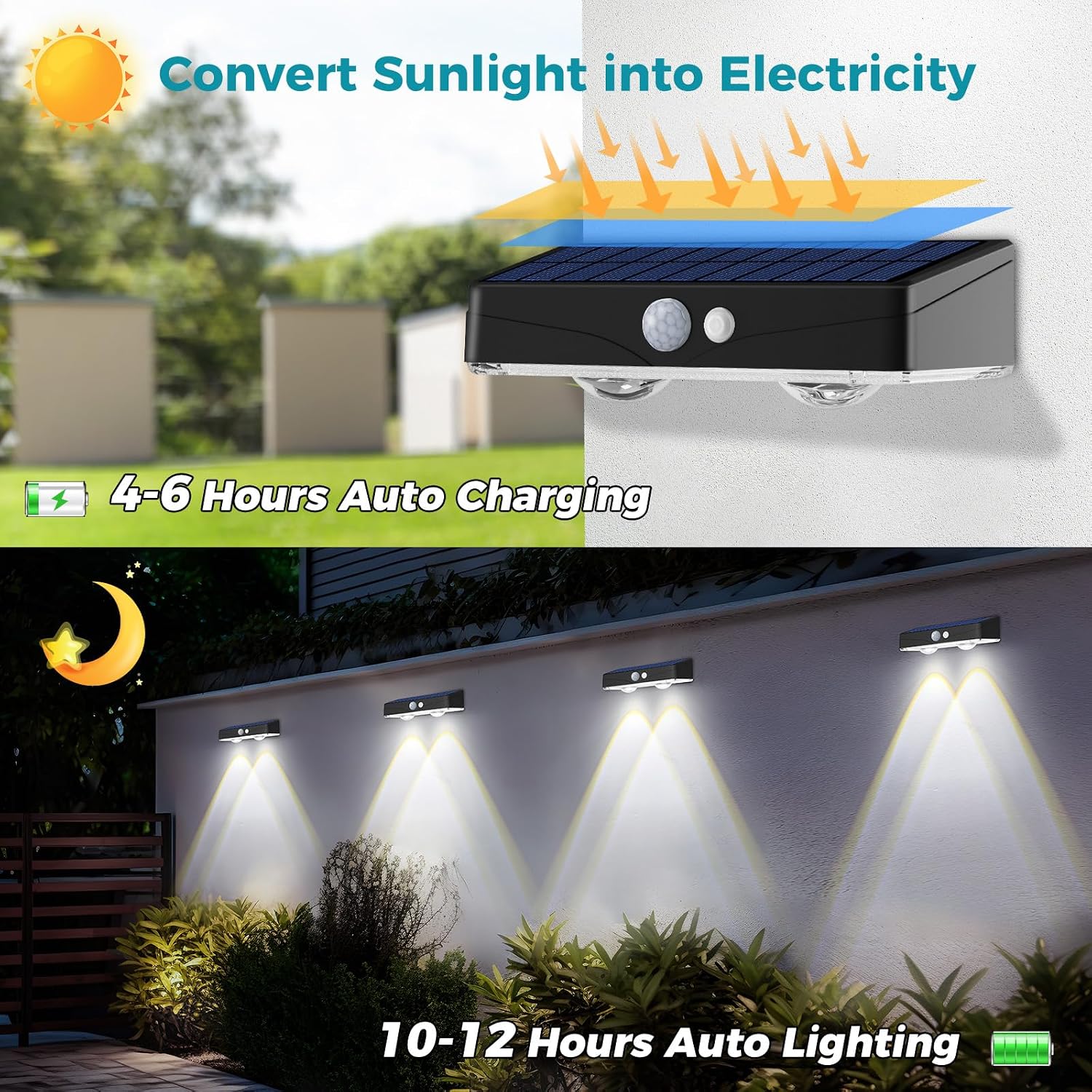 Thumbnail 3 de Kolpop Solar Fence Lights Outdoor Garden