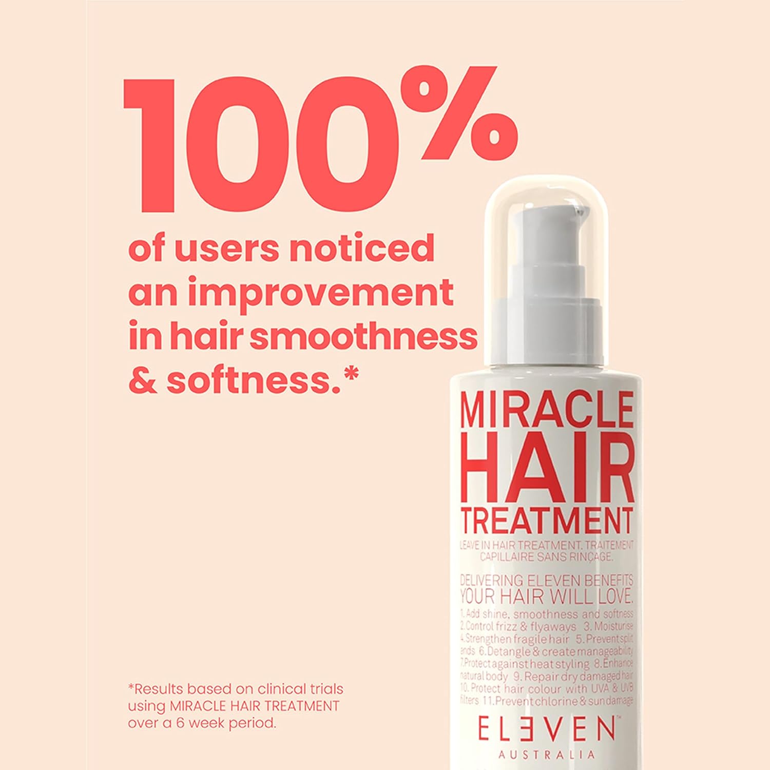 Thumbnail 5 de ELEVEN Australia Miracle Hair Treatment – Soin Sans Rinçage 11-en-1, protection thermique et anti-frisottis pour tous types de cheveux
