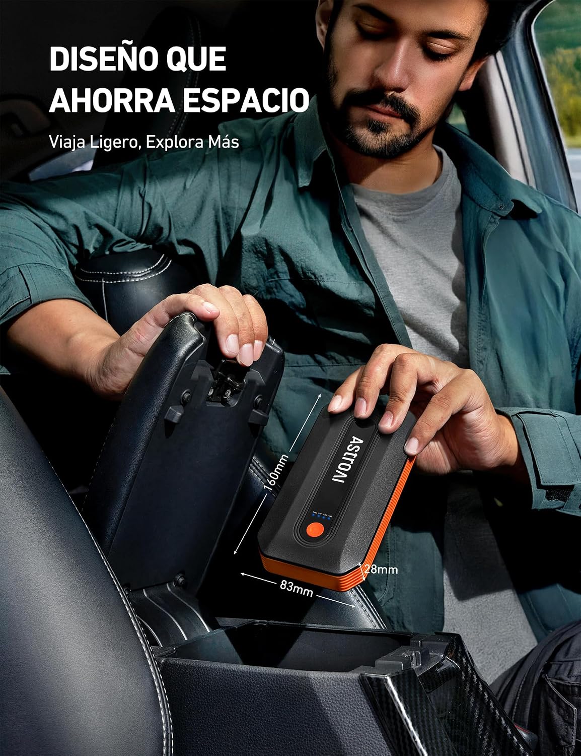 Detalle 2 de AstroAI B8 3000A Arrancador portátil 12V